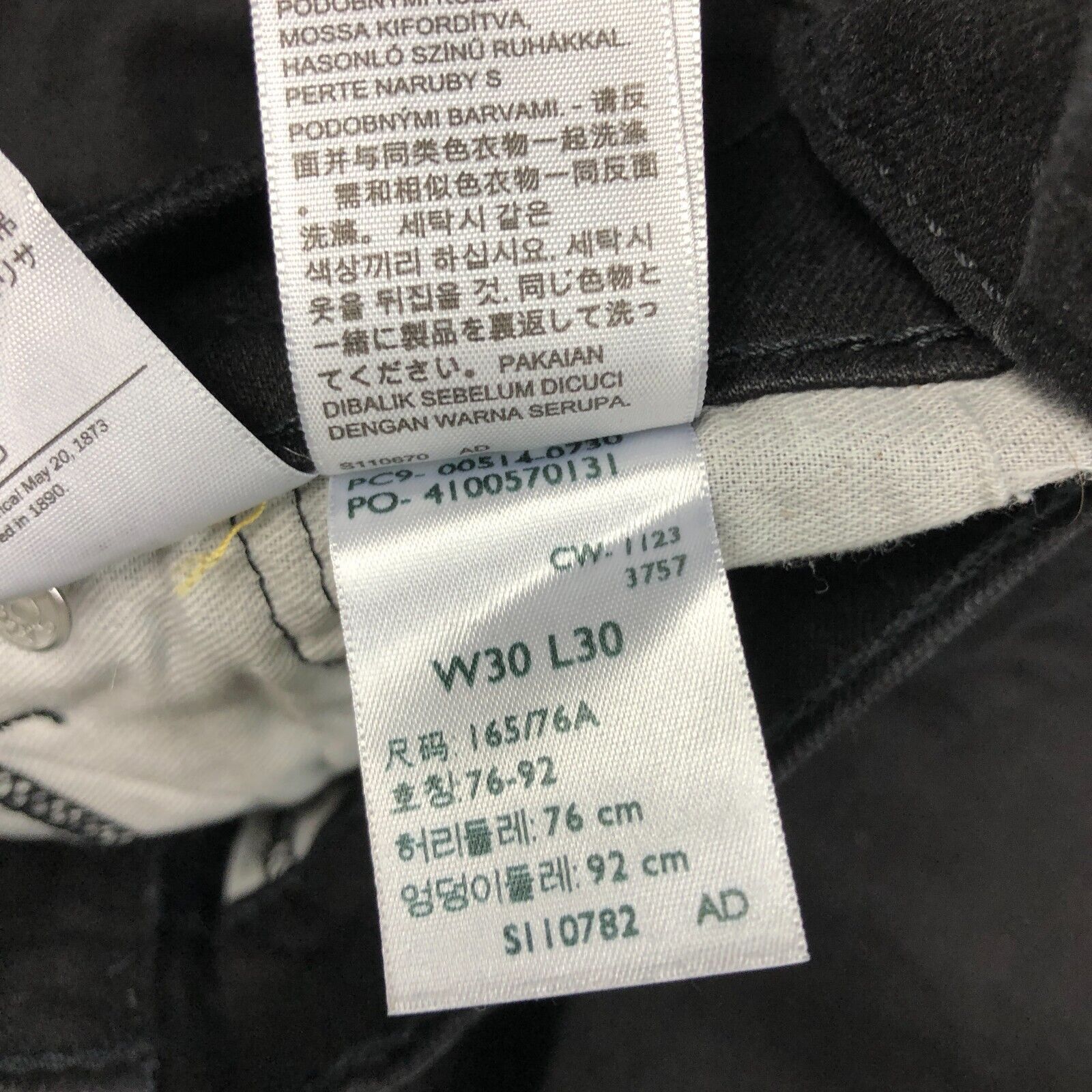 Levi's × True Religion Levi's 514 Black Denim Jeans Pants Size 30x30 Casual Mens B4 Size US 30 / EU 46 - 5 Thumbnail