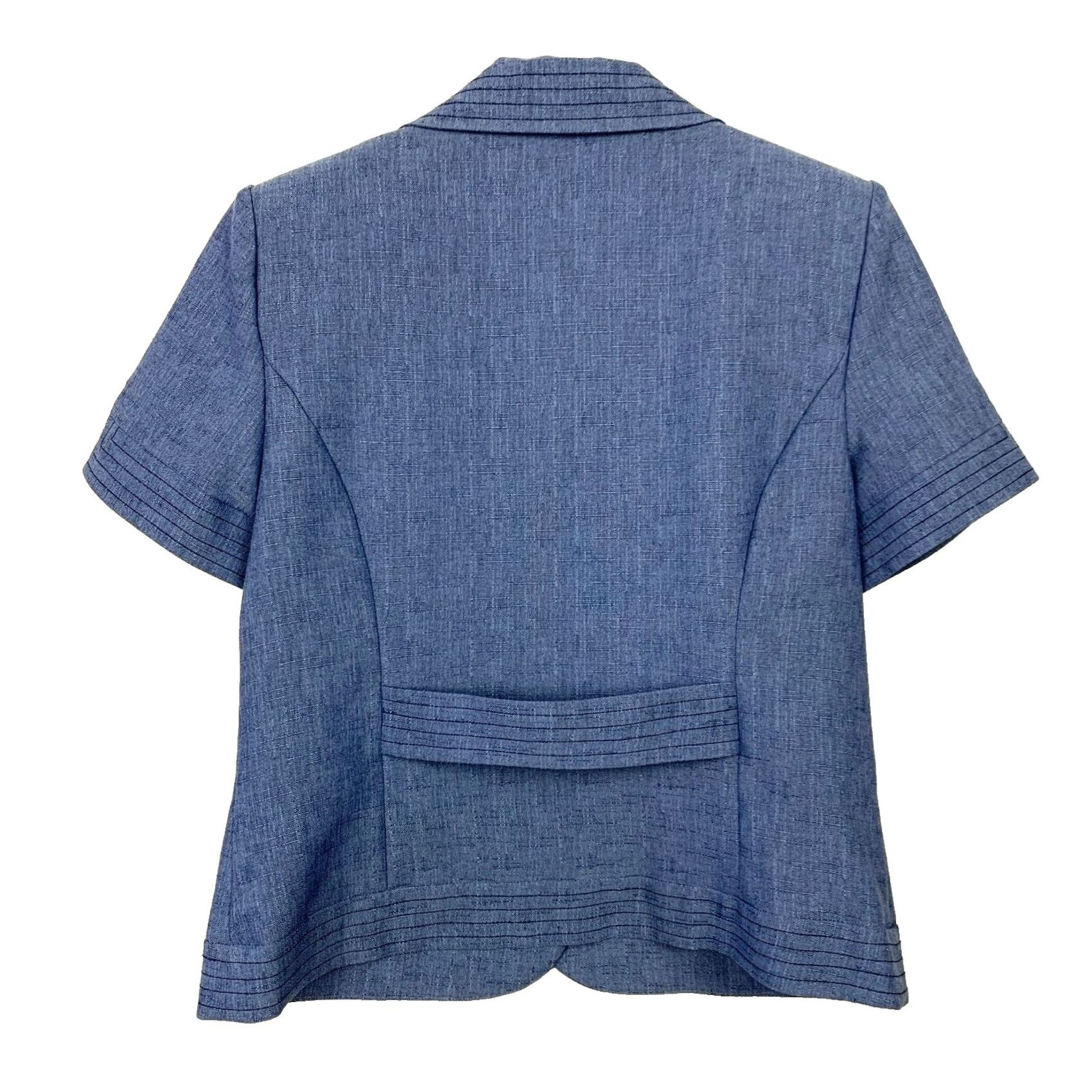 Vintage VINTAGE Sag Harbor Blue Short Sleeve Blazer Pants Suit Womens 8 Size 30" / US 8 / IT 44 - 5 Thumbnail