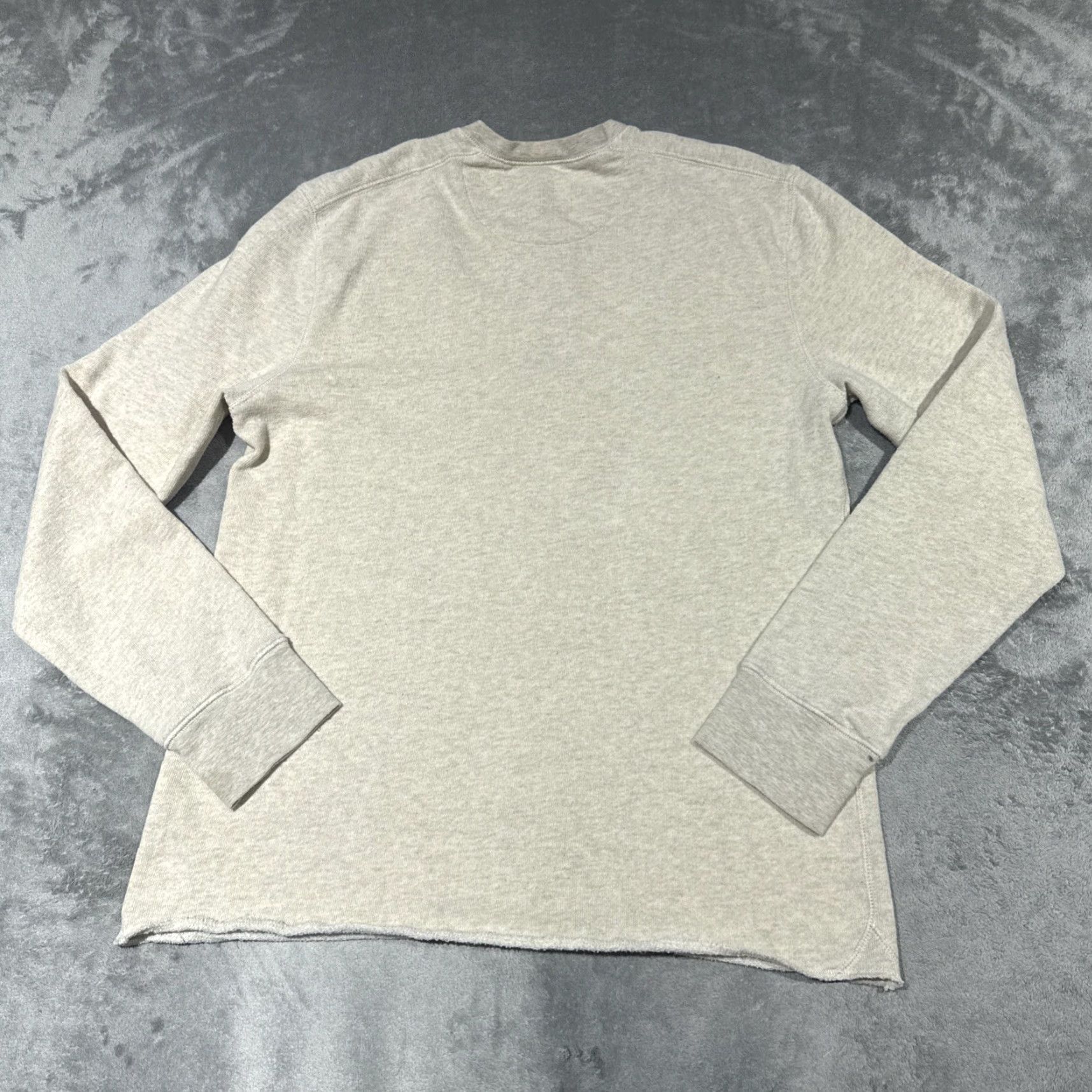 Wallace & Barnes Wallace Barnes Thermal Shirt Men M Beige Cotton Henley Button Long Sleeve Size US M / EU 48-50 / 2 - 6 Thumbnail