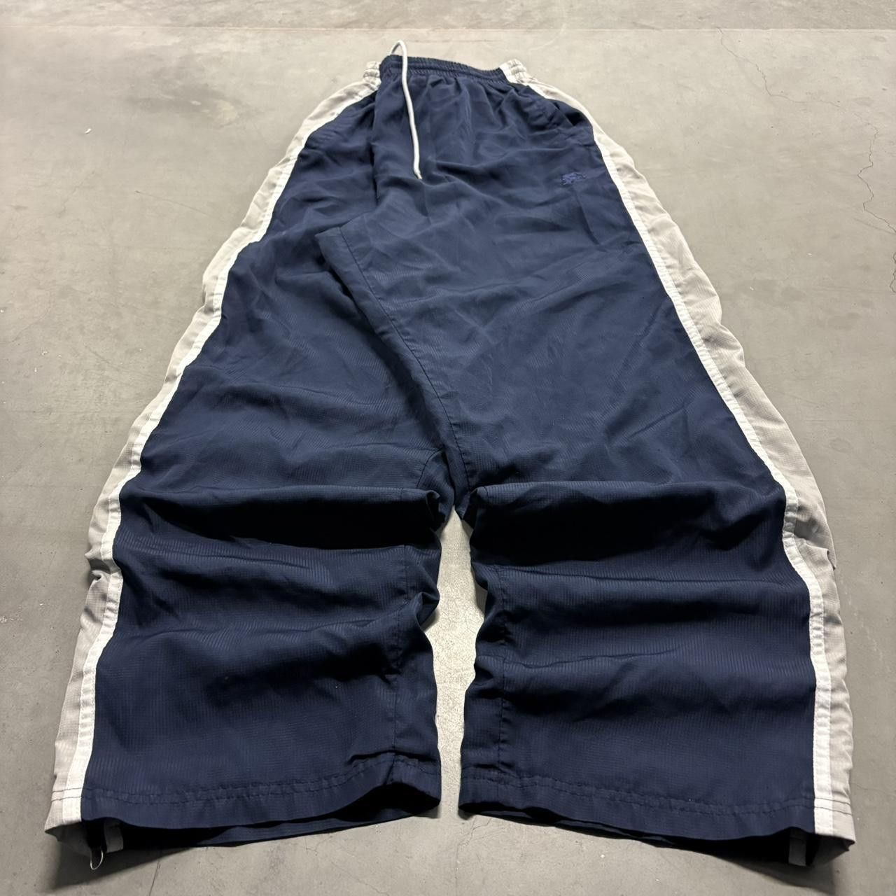 Starter Crazy Vintage Y2K/2000s Baggy Navy Blue Silver Striped Skater Starter Trackpants! Size US 34 / EU 50 - 2 Thumbnail
