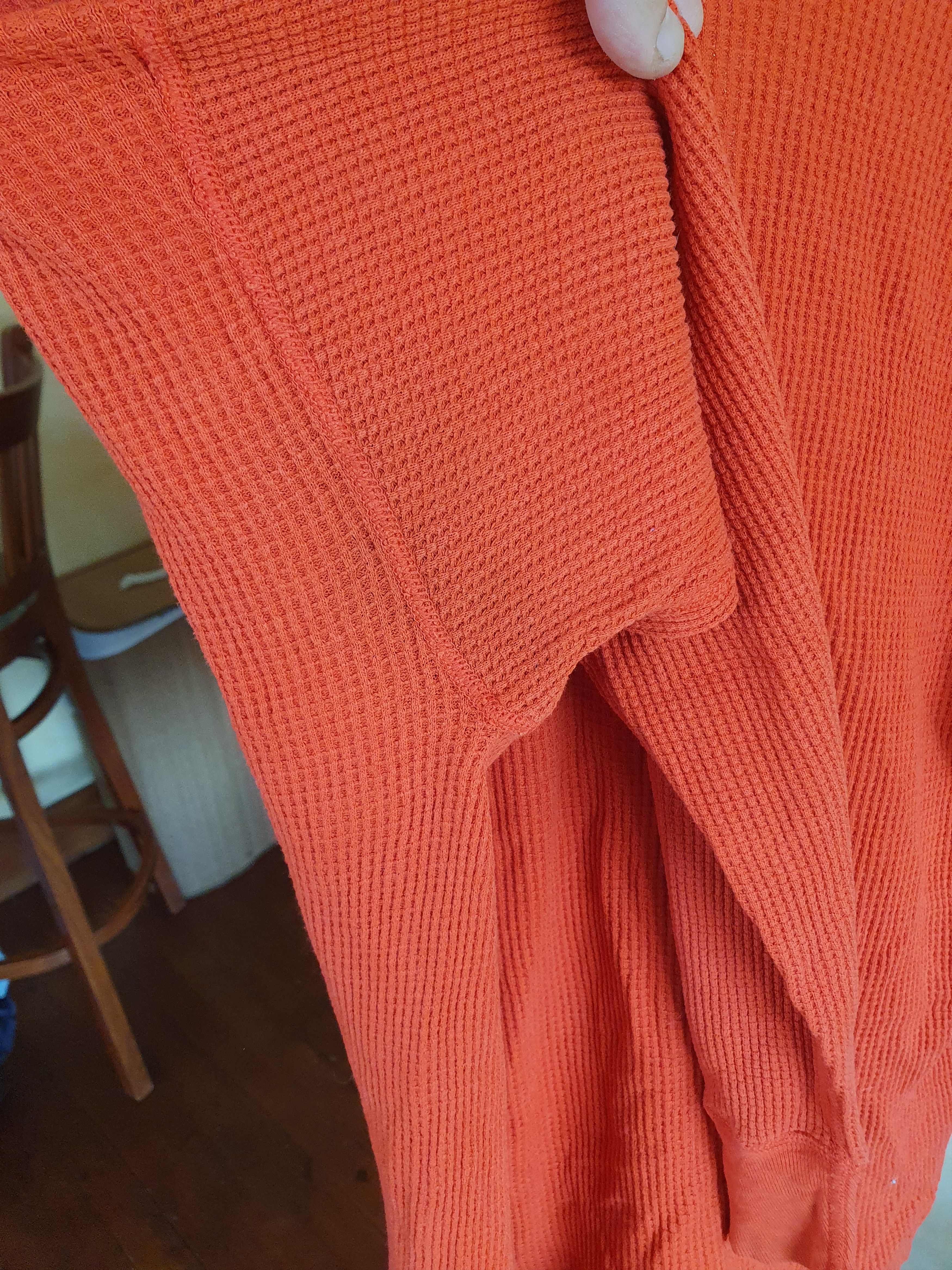 Gap Gap Vtg Made in USA Waffle-Knit Long Sleeve t-shirt TRASHED Size US M / EU 48-50 / 2 - 14 Thumbnail