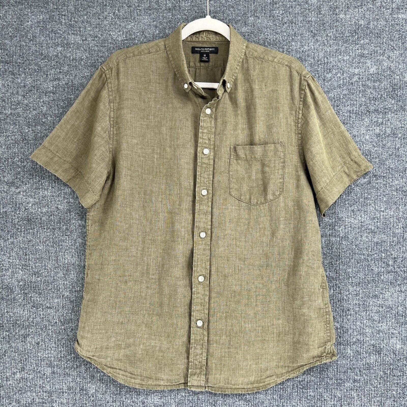 Banana Republic Banana Republic Castelletto Short Sleeve Linen Shirt Size M Size US M / EU 48-50 / 2 - 1 Thumbnail