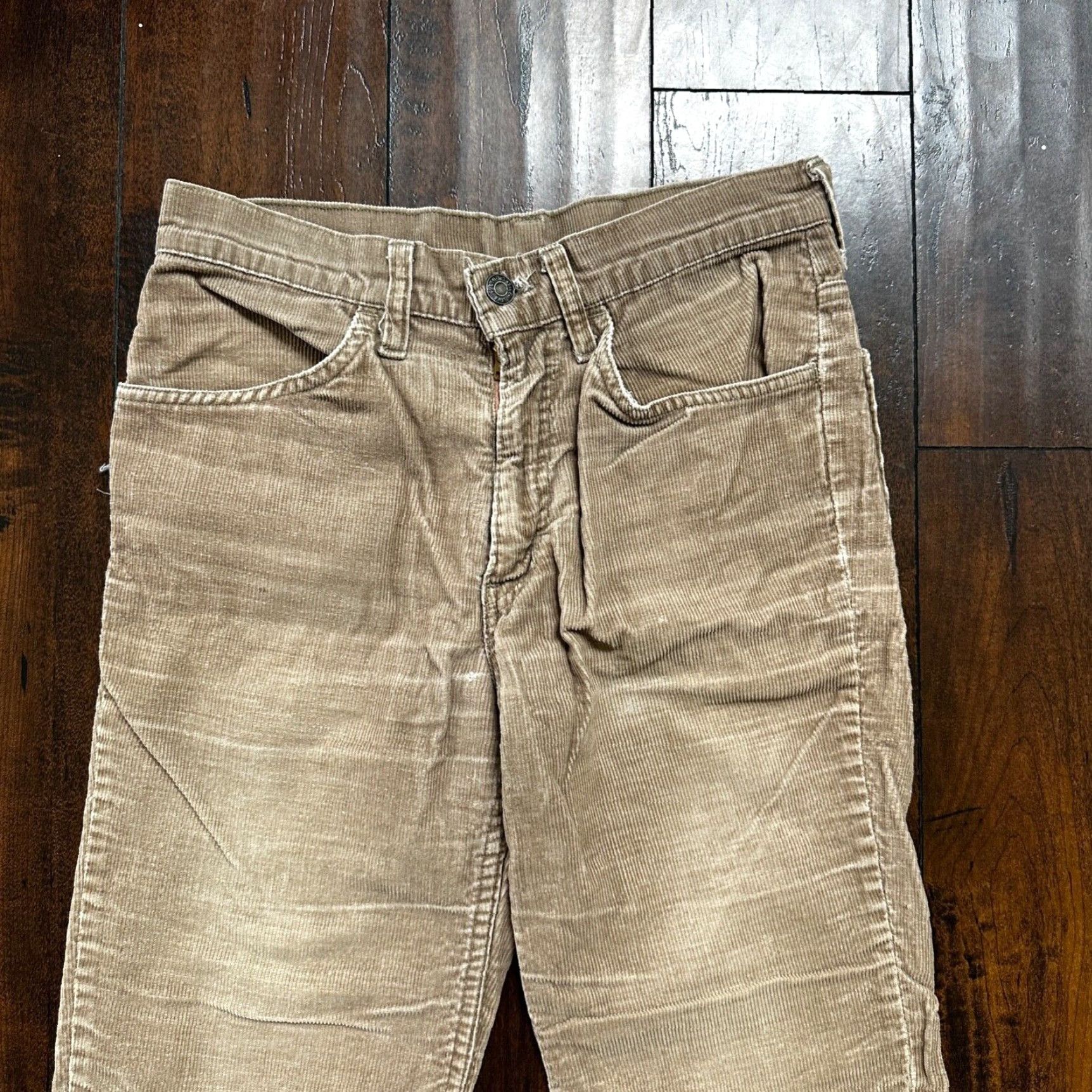 Levi's VINTAGE Levi's 684 Corduroy Bell Bottom Pants 28x29 USA 1970s Disco Brown Mens Size US 28 / EU 44 - 2 Thumbnail