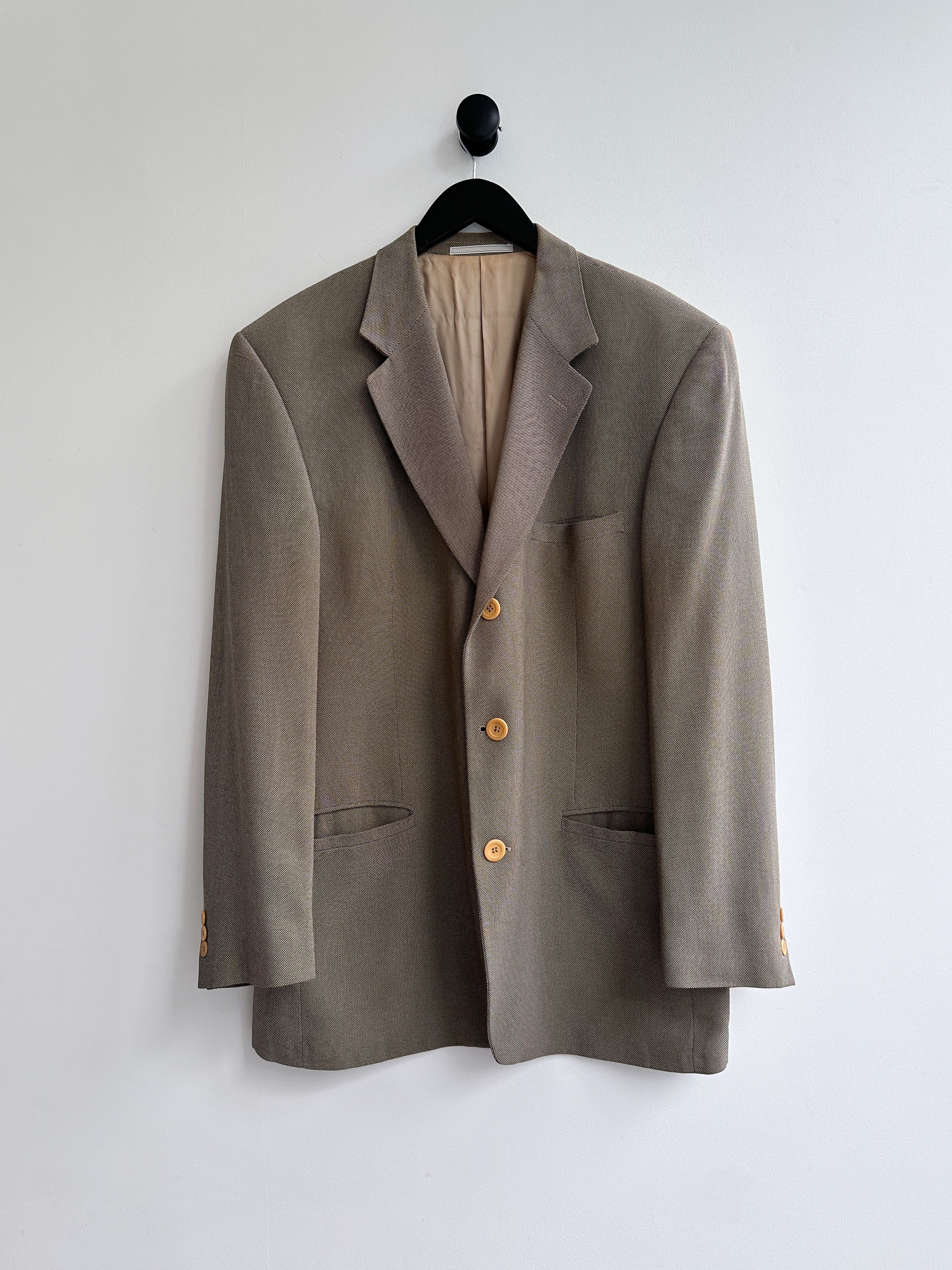Vintage Vintage Versace V2 Classic Beige Blazer Size 54R - 1 Thumbnail