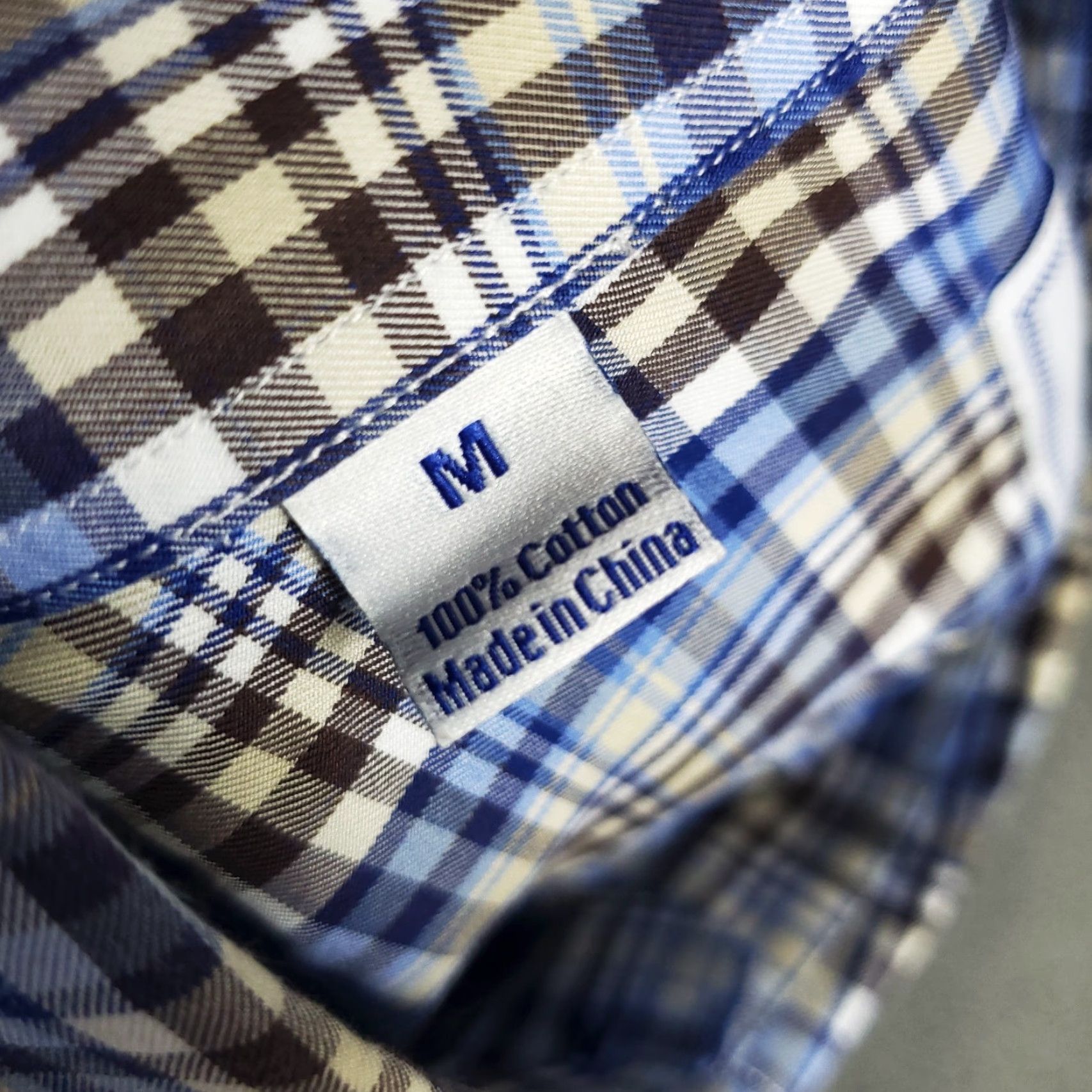 David Donahue David Donahue Shirt Mens M Blue Plaid Casual Button-Up Long Sleeve Size US M / EU 48-50 / 2 - 7 Thumbnail