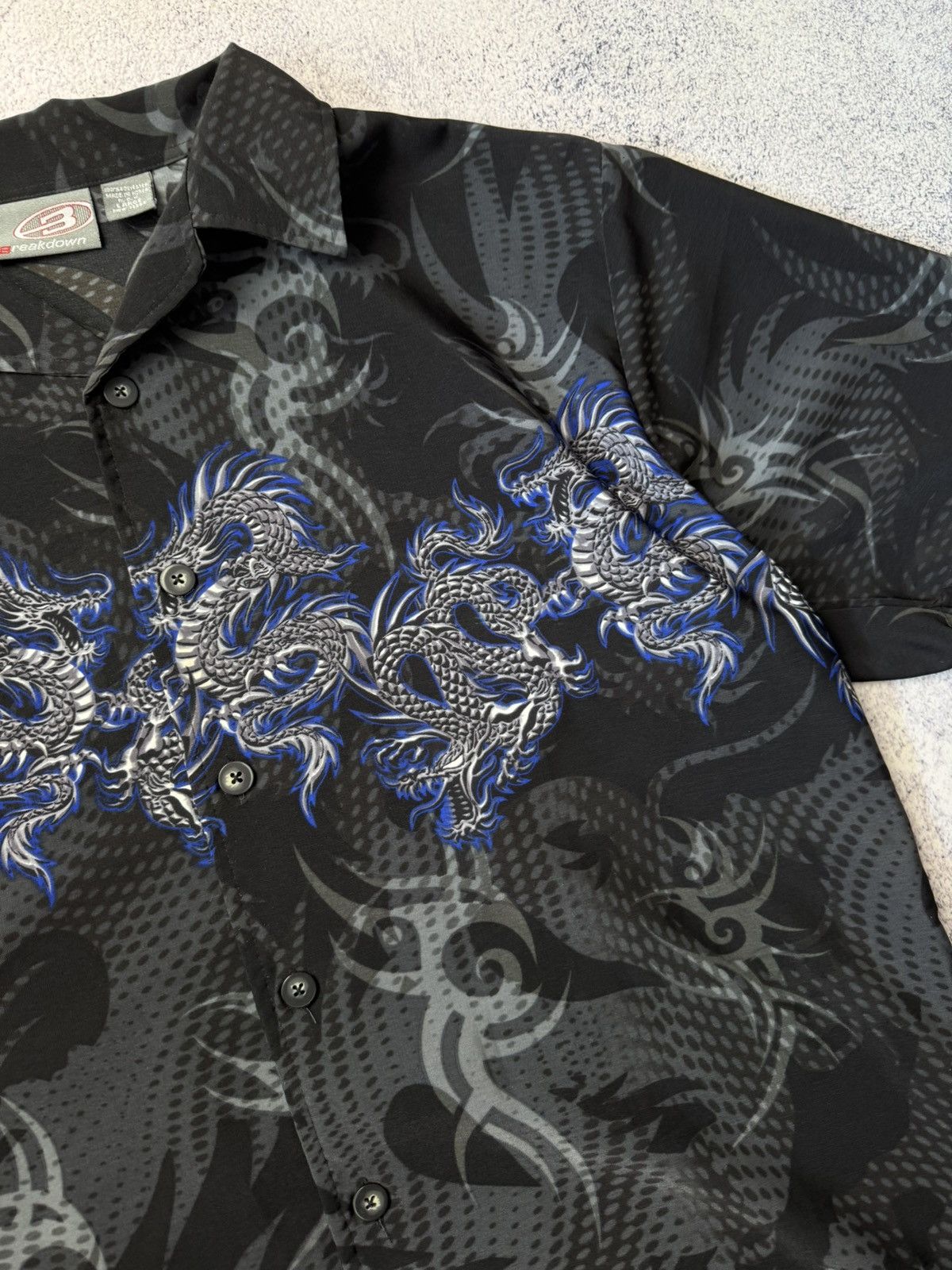 Japanese Brand Vintage Y2k Dragon Shirt Balenciaga Look Alike Size US L / EU 52-54 / 3 - 12 Thumbnail