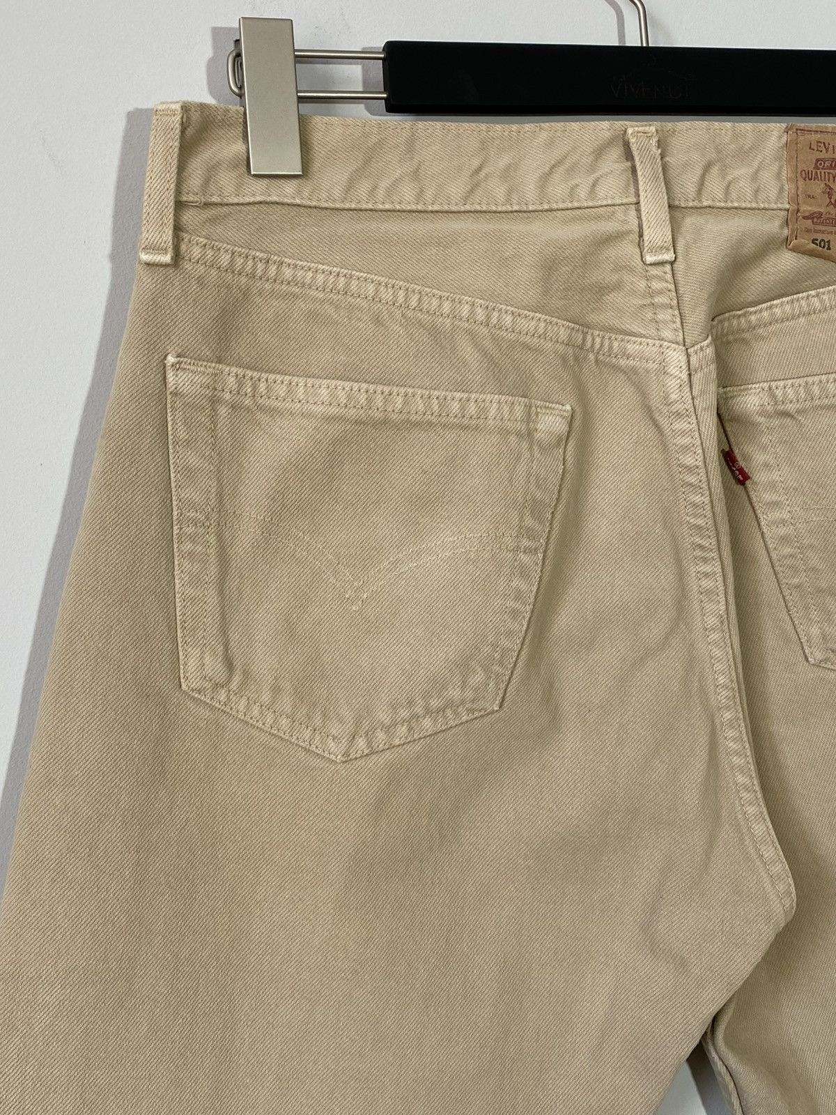 Levi's 90s Vintage Levis 501 34х30 Beige Denim Jeans Size US 34 / EU 50 - 4 Thumbnail