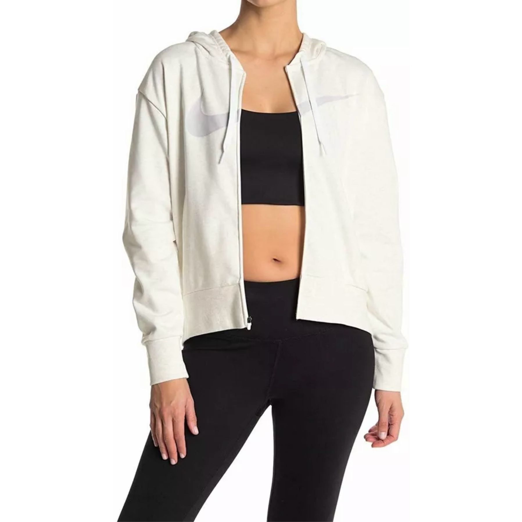 Nike Nike Fit Dry Full Zip Jacket Hoodie Womens Size Medium White Size M / US 6-8 / IT 42-44 - 1 Thumbnail