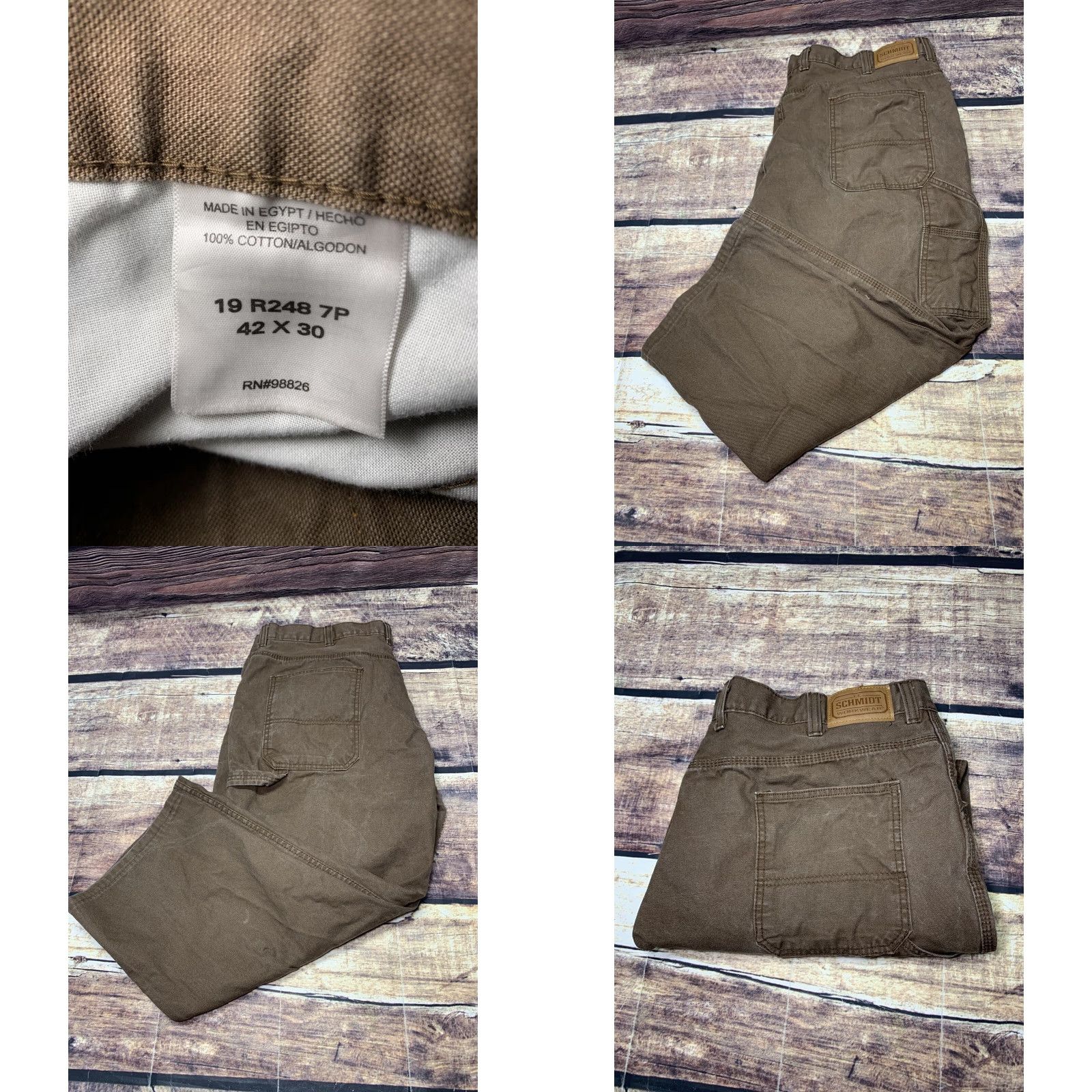 Vintage VINTAGE CE Schmidt Workwear Mens Carpenter Pants Jeans Brown 42x25 Premium Canvas Size US 42 / EU 58 - 8 Thumbnail