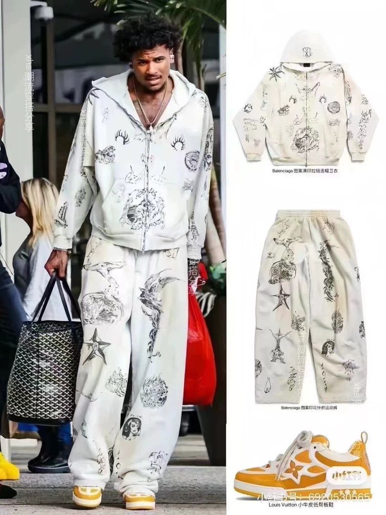 Balenciaga Balenciaga size S Tattoos, tattoos, mud-dyed graffiti pant Size US 26 / EU 42 - 8 Thumbnail