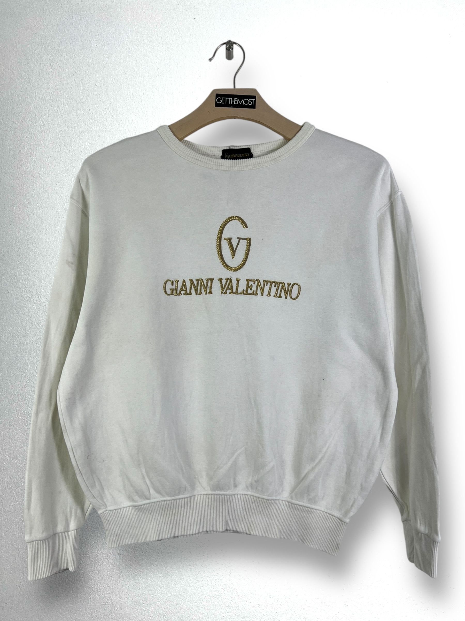 Gianni Valentino Vintage GIANNI VALENTINO Box Logo Sweatshirt (L) GTMPT826 Size US L / EU 52-54 / 3 - 1 Thumbnail