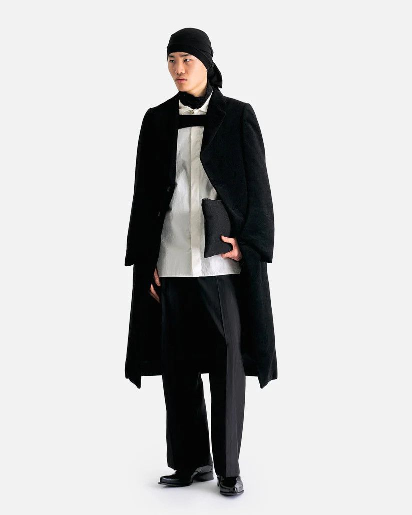 Junya Watanabe o1s1v1r1oon0925 Angora Shoulder Robed Jacket in Black Size US M / EU 48-50 / 2 - 2 Thumbnail