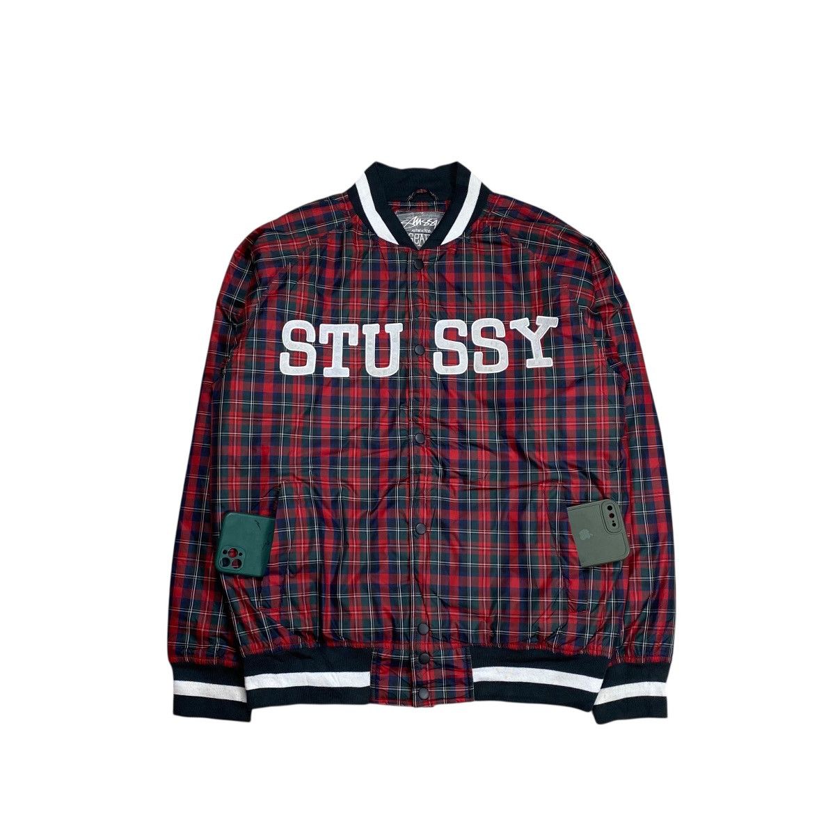 Stussy Stussy Logo Patch Thermolite Plaid Varsity Jacket Size US L / EU 52-54 / 3 - 2 Thumbnail