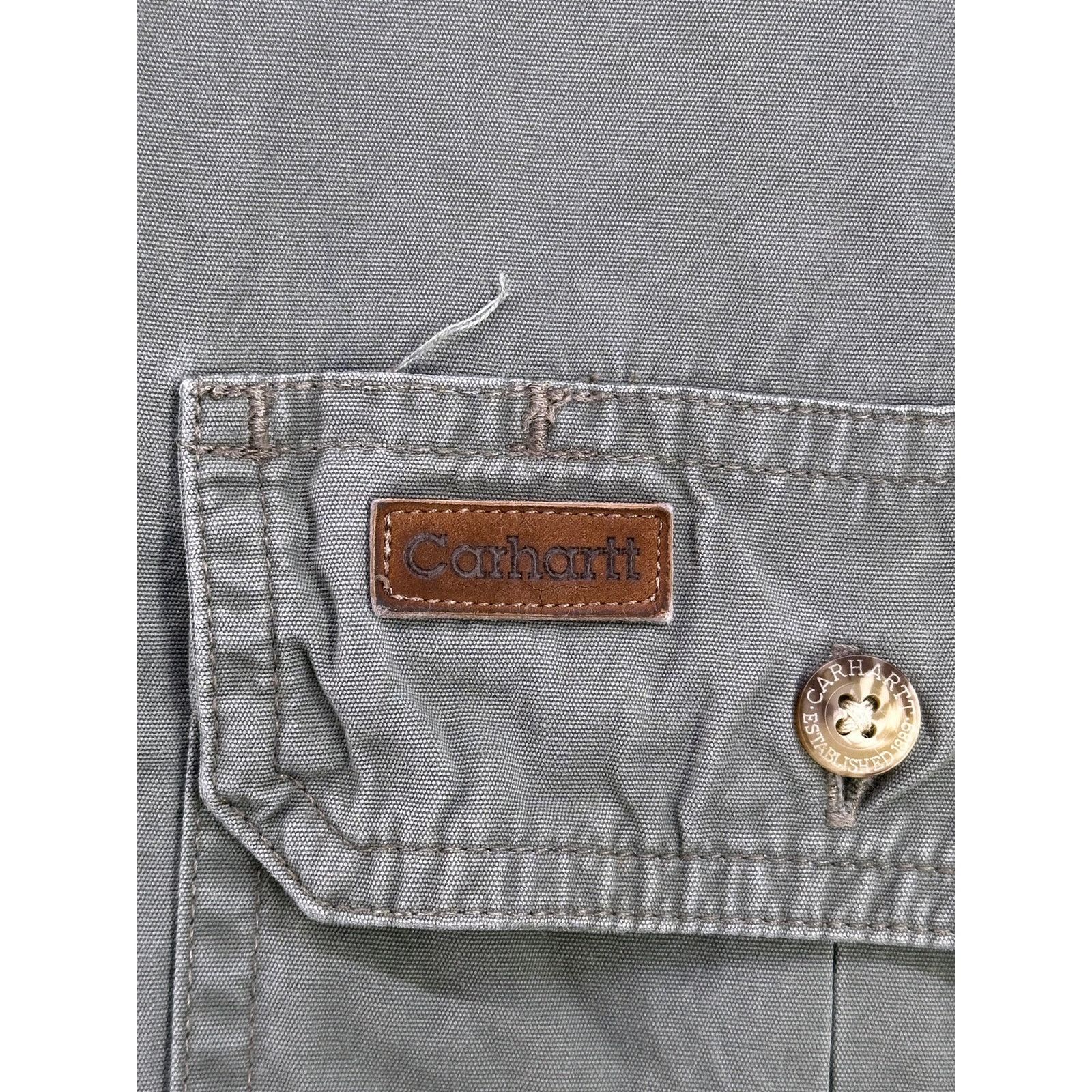 Carhartt Olive Green Carhartt Button Down Shirt Size 2XL Tall Size US XXL / EU 58 / 5 - 7 Thumbnail