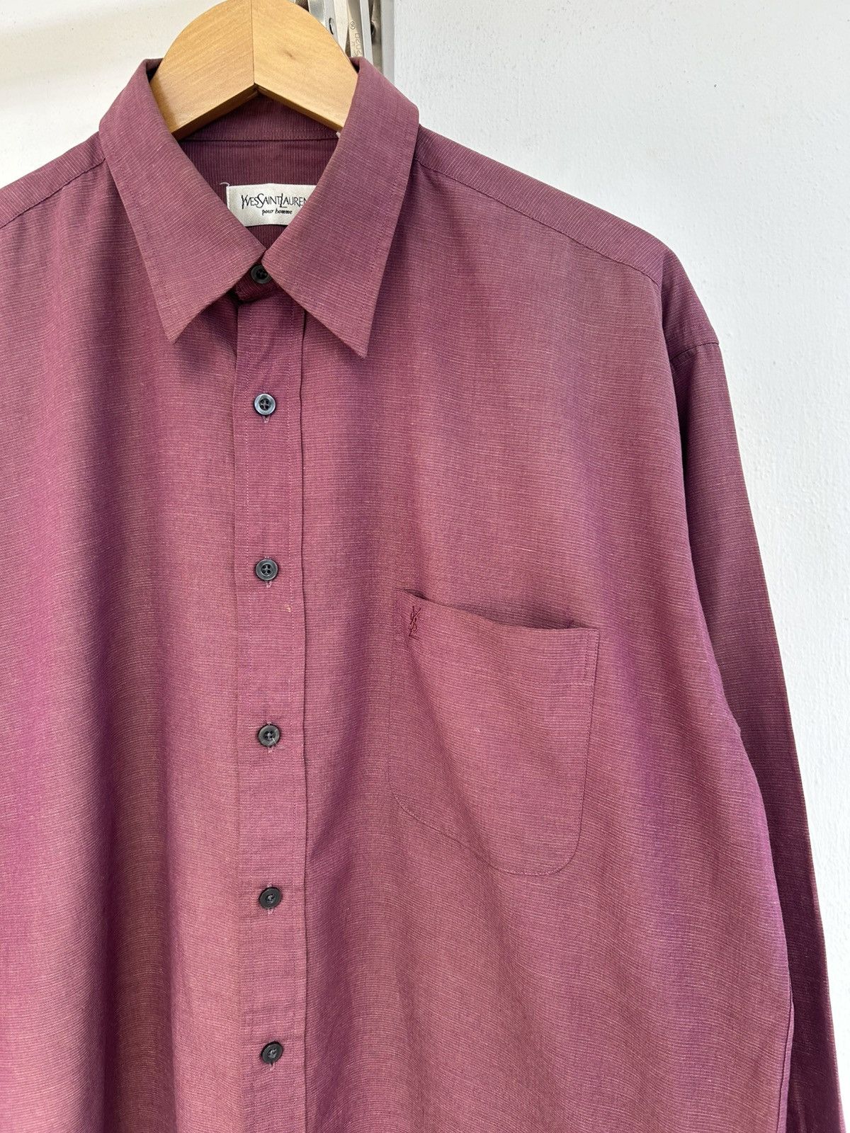 Yves Saint Laurent YSL Vintage Marroon Button Ups Size US XL / EU 56 / 4 - 3 Thumbnail