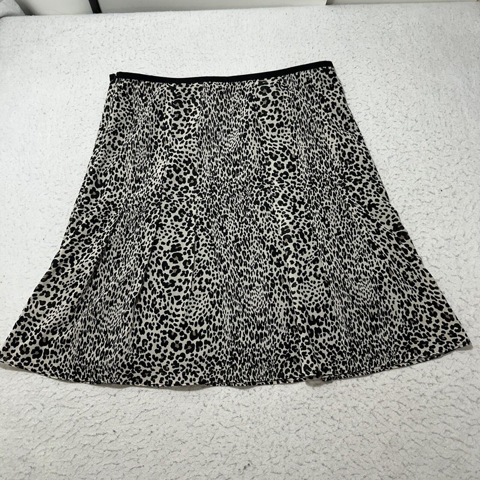 Other Worthington Women's 14 Black White Leopard Print Skirt Lined Size 36" / US 14 / IT 50 - 8 Thumbnail