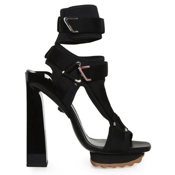Versace VERSACE Platform Neoprene Strap High Heels eu40 Never Worn Size US 8.5 / IT 38.5 - 1 Thumbnail