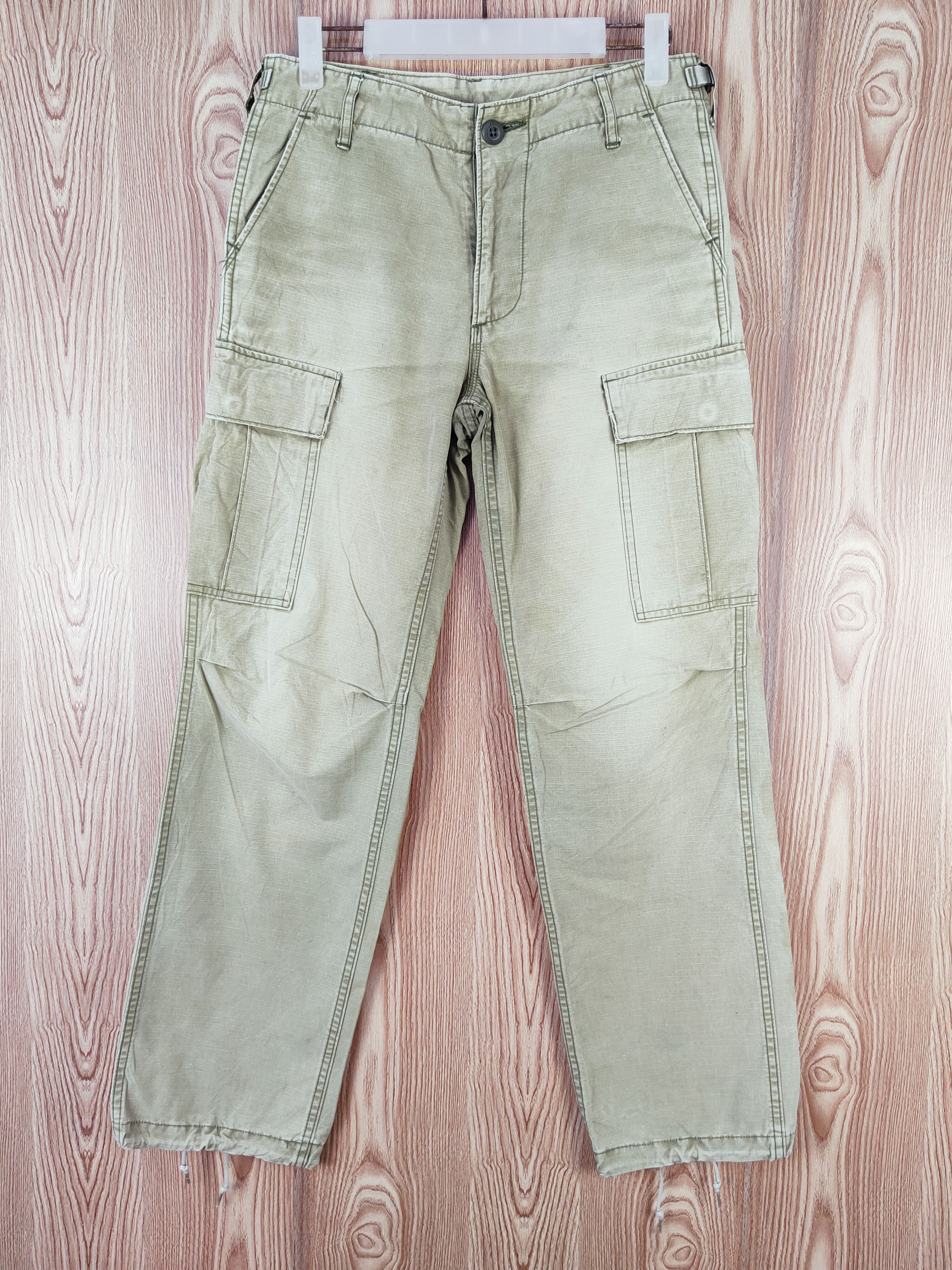 Vintage Japanese Brand Green Faded Multipocket Cargo Pants