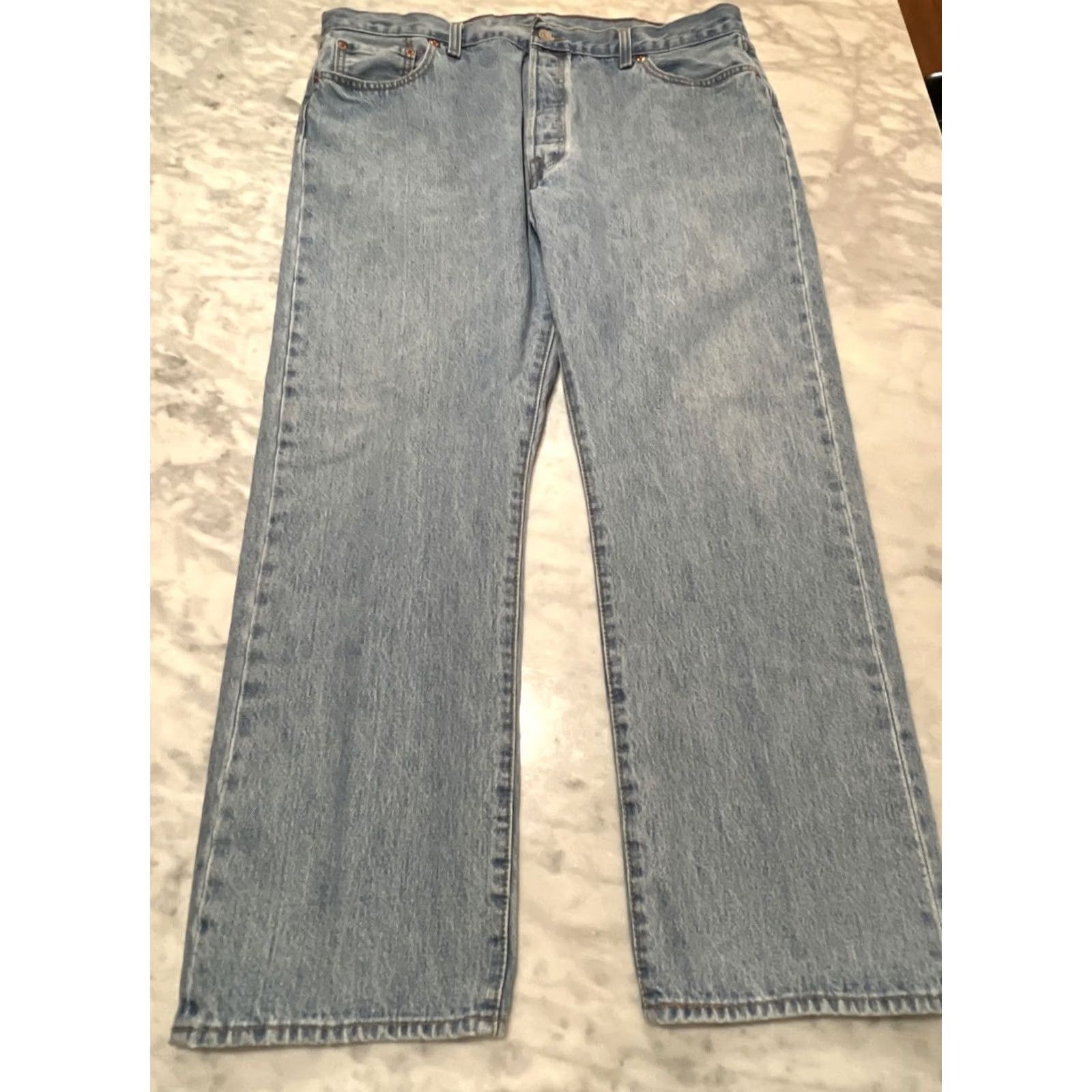 Levi's Levi’s 501 Jeans Men 42x30 Original Button-Fly Straight Denim 5-Pocket Blue Red Tab USA 90s Vintage Style Size US 42 / EU 58 - 2 Thumbnail