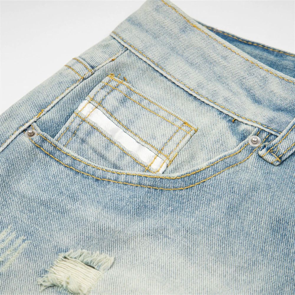 Jean Trendy punk distressed tie-dyed washed gradient ripped jeans Size US 32 / EU 48 - 4 Thumbnail