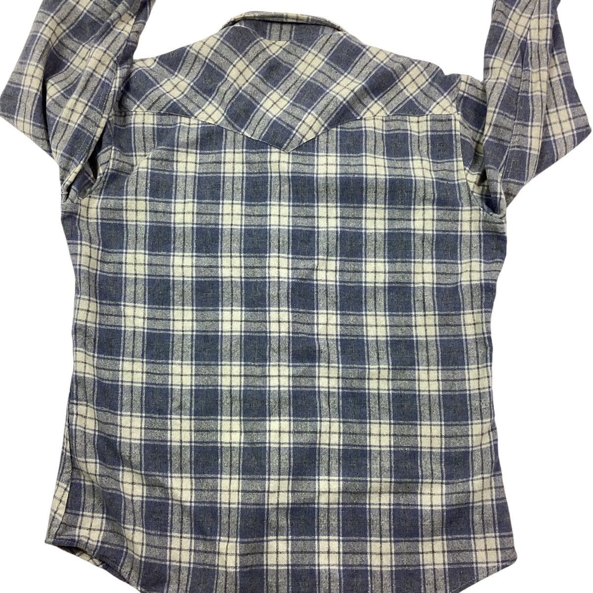 Vintage × Wrangler Vintage plaid wool Open Range pearl snap flannel. 70/80’s Size US M / EU 48-50 / 2 - 2 Thumbnail