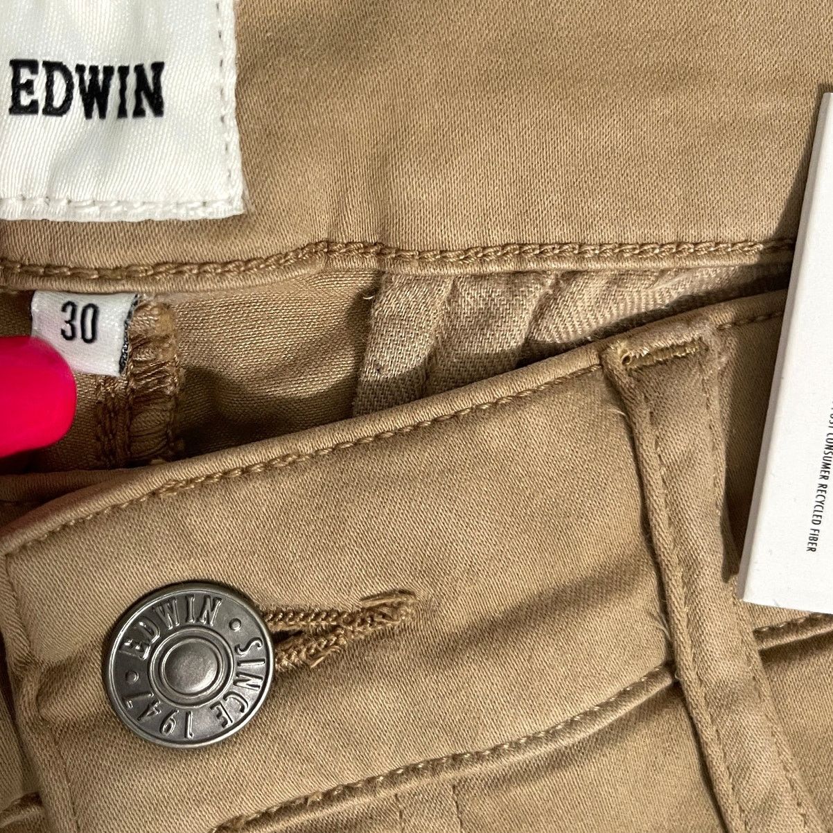 Edwin Edwin Denim Otis Endurance Chino Pants Beige 30 33" - $168 Size US 30 / EU 46 - 7 Thumbnail