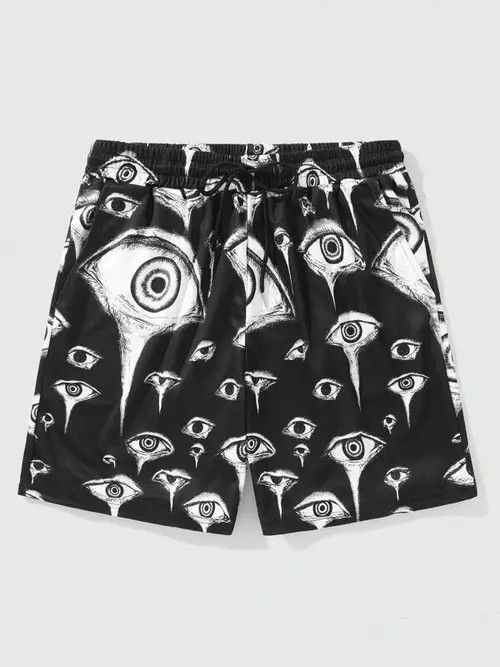 Japanese Brand Print Y2k Shorts DRIP summer Size US 36 / EU 52 - 1 Thumbnail