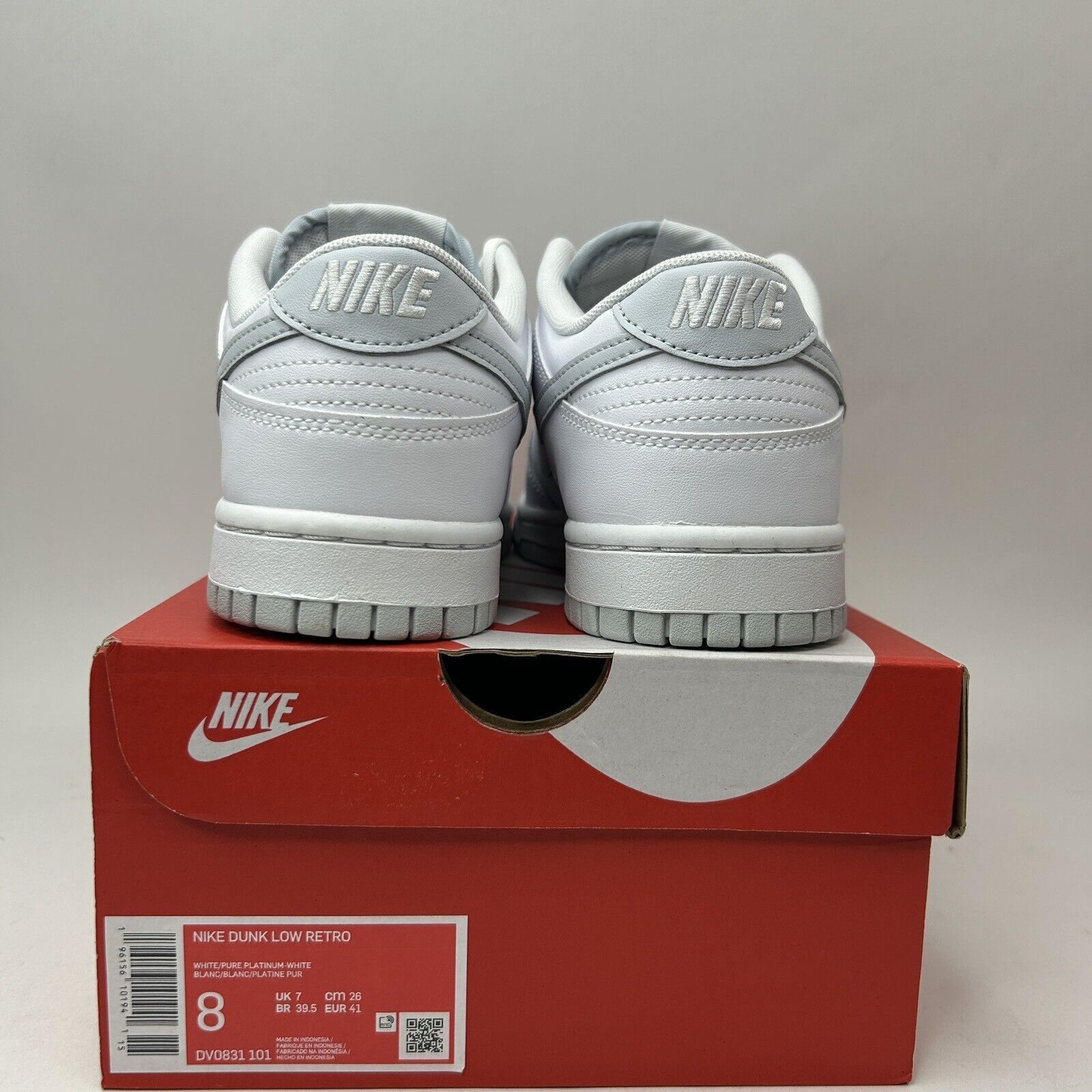Nike Nike Dunk Low Retro “White Pure Platinum” 2023 Size US 8 / EU 41 - 4 Thumbnail