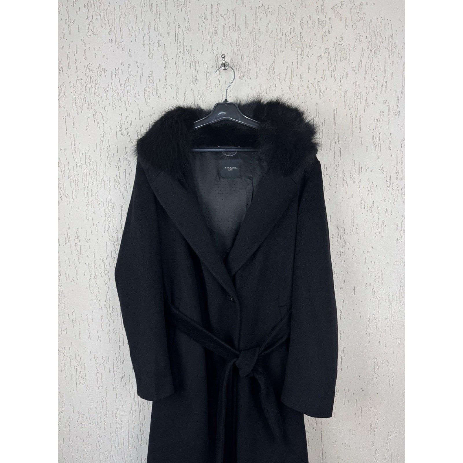 Weekend Max Mara Max Mara Weekend Biella Abiti Lana Wool Coat Hooded Fur Trim Size XL / US 12-14 / IT 48-50 - 2 Thumbnail