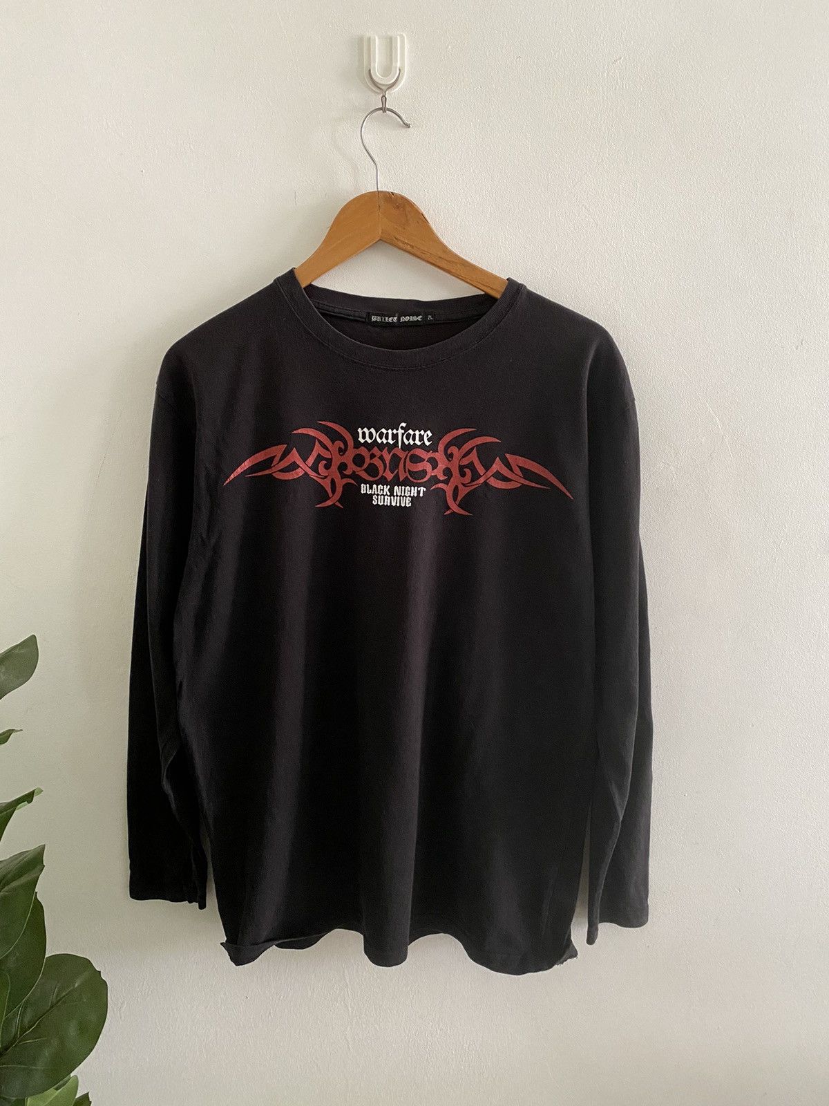 Hysteric Glamour × Seditionaries × Vintage Vintage BLACK NIGHT SURVIVE PUNK Sleeve Shirt nice design Size US L / EU 52-54 / 3 - 4 Thumbnail