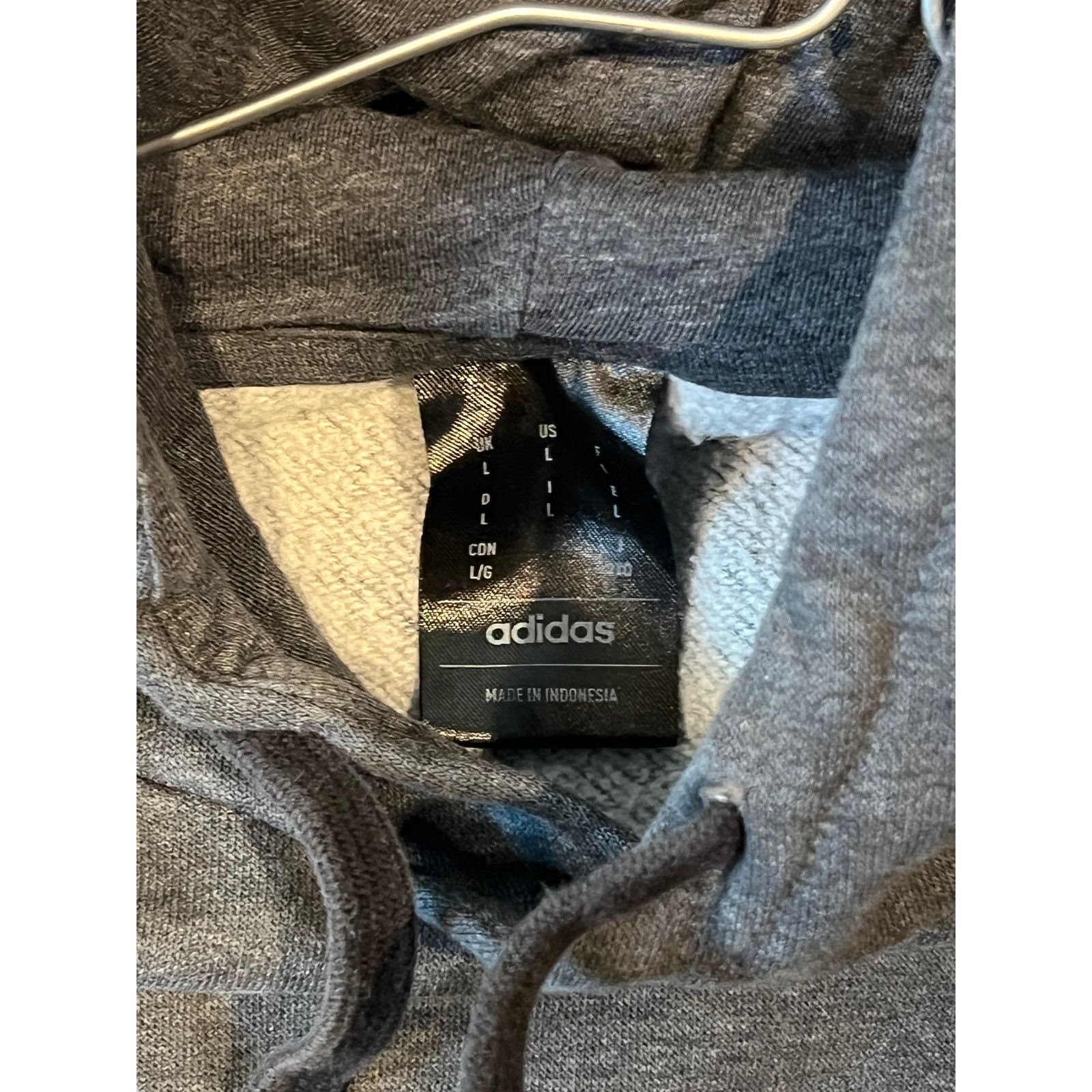 Adidas Adidas Charcoal Gray Pullover Hoodie Mens L Size US L / EU 52-54 / 3 - 3 Thumbnail