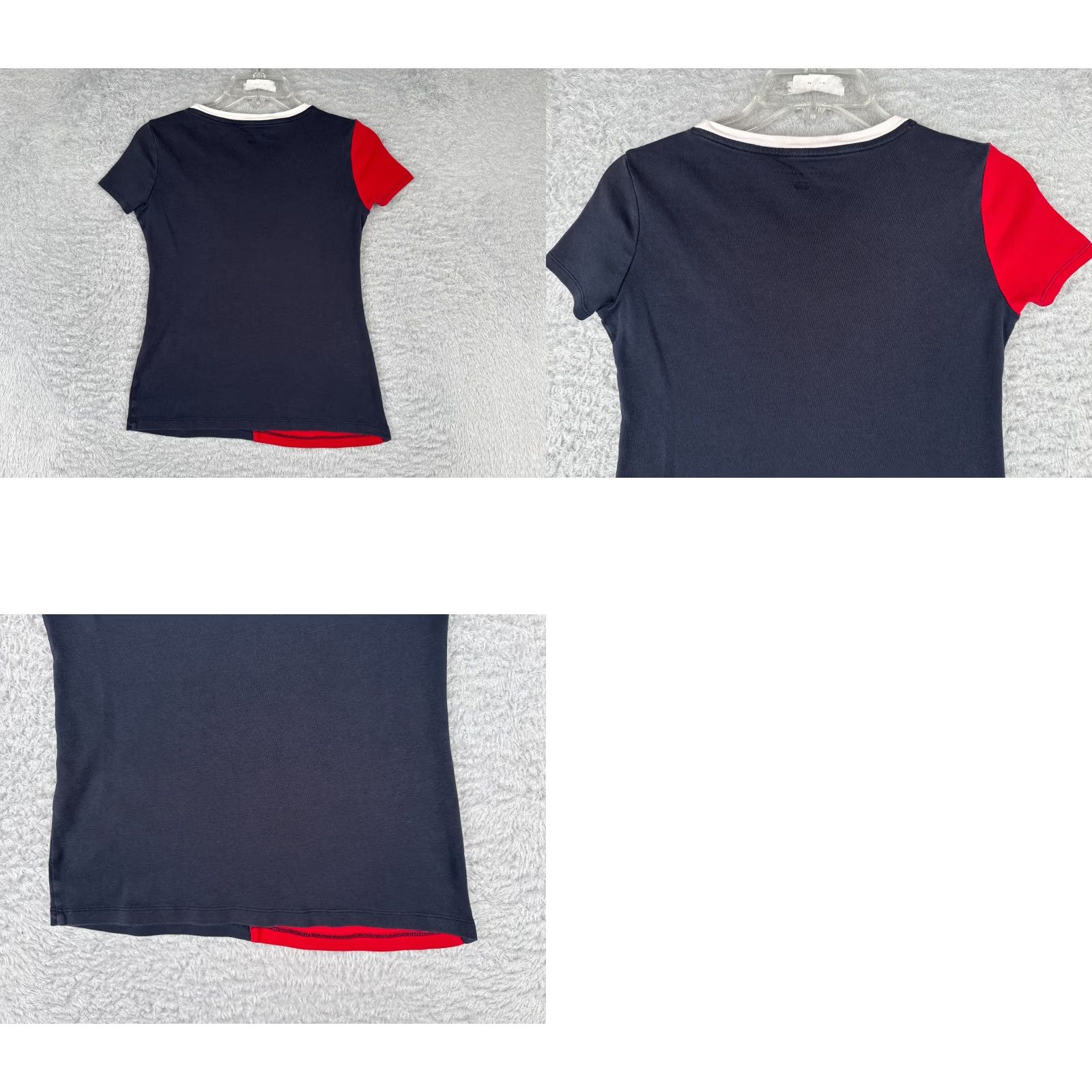 Tommy Hilfiger VINTAGE Tommy Hilfiger Shirt Women XS Red Round Neck Short Sleeve Cotton Size XS / US 0-2 / IT 36-38 - 9 Thumbnail