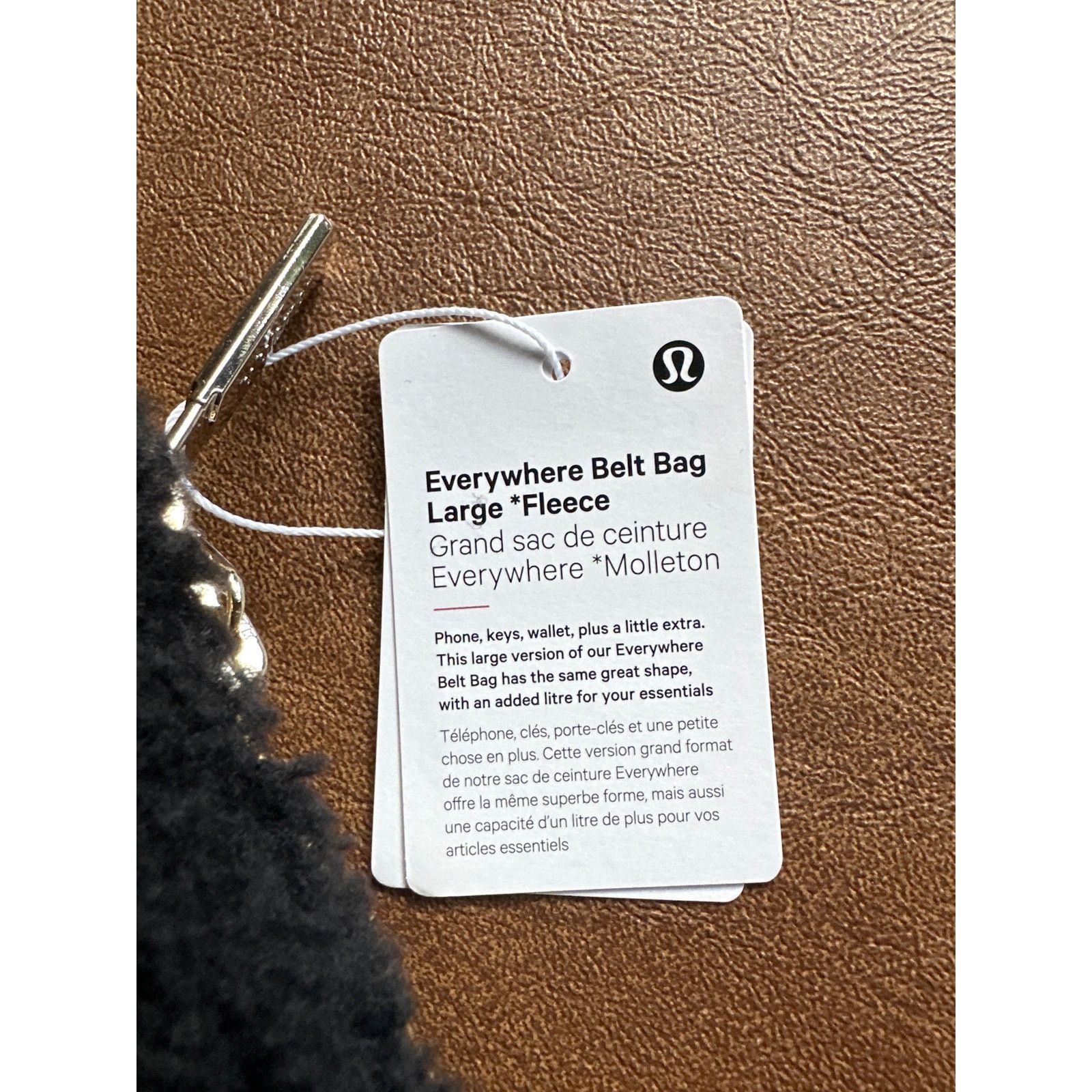 Lululemon Lululemon Everywhere Belt Bag Large Black Sherpa Fleece NWT Size ONE SIZE - 8 Thumbnail