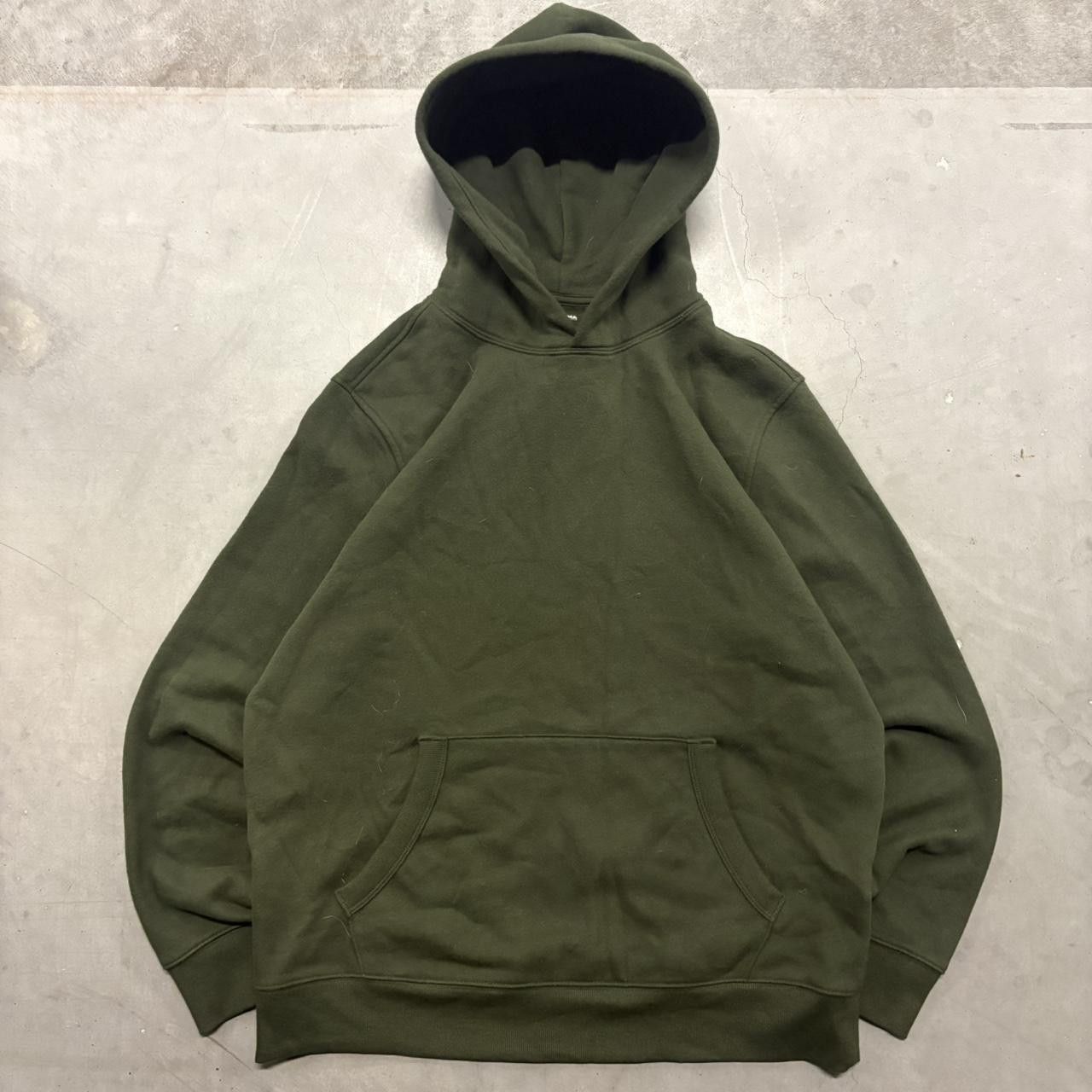 Vintage Crazy Vintage Y2K/2000s Blank Green Minimalistic Pullover Hoodie! Size US L / EU 52-54 / 3 - 1 Thumbnail