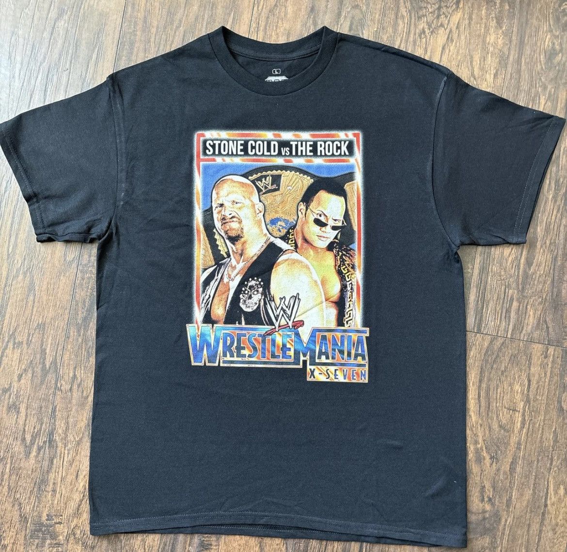 WWE WWE Wrestlemania 17 Stone-Cold and The Rock Tee Size US L / EU 52-54 / 3 - 1 Thumbnail