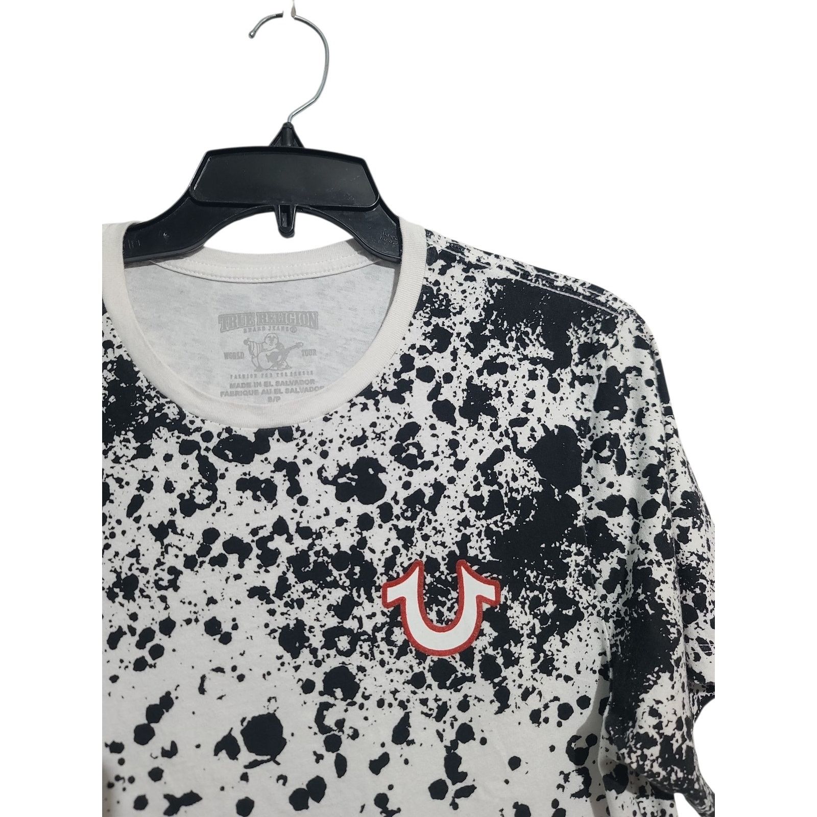 True Religion True Religion White Black Buddha Paint Splatter T-Shirt Size US S / EU 44-46 / 1 - 3 Thumbnail