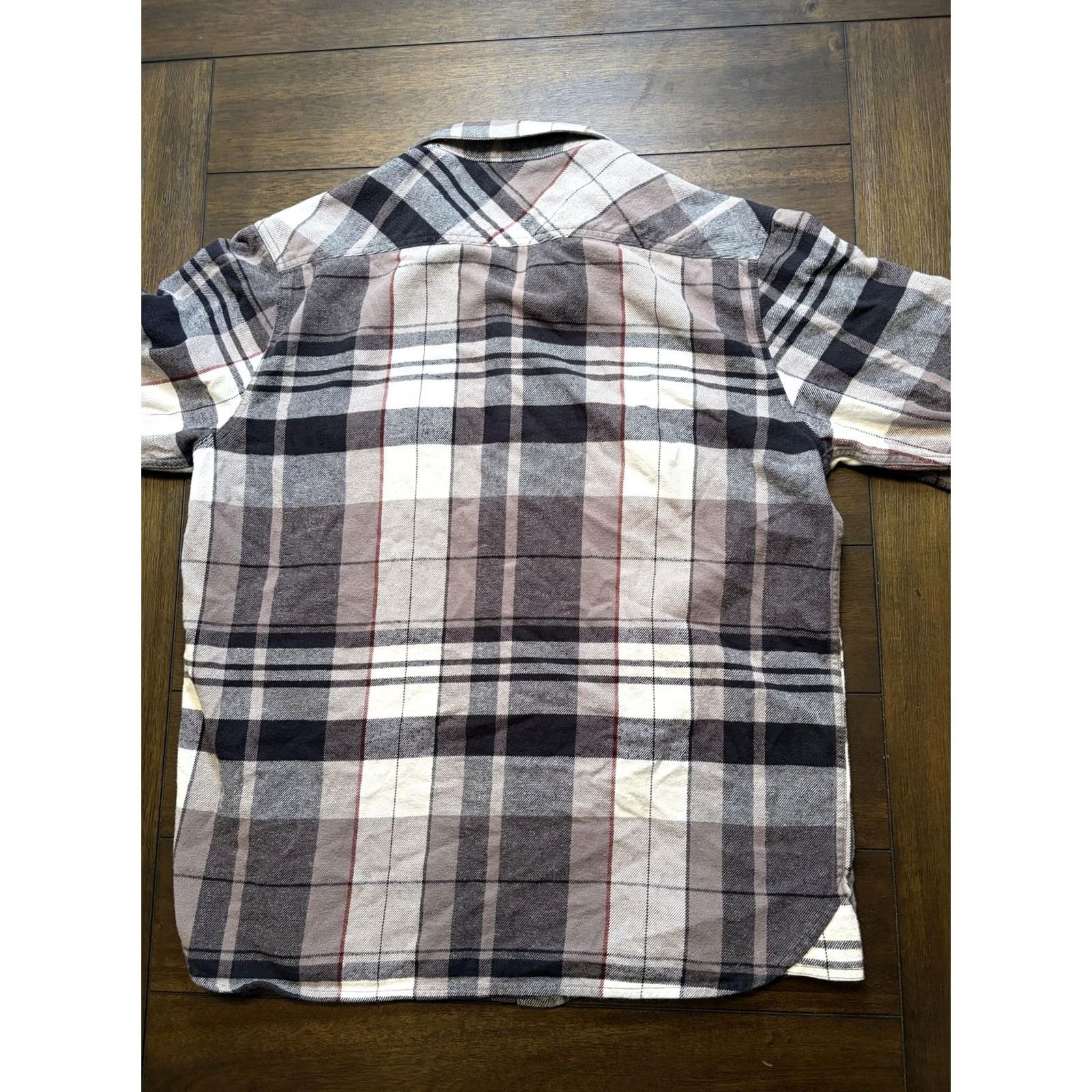 Vintage LA Police Gear Shirt Mens Large Brown Gray Plaid Flannel Snap Front Jacket Size US L / EU 52-54 / 3 - 6 Thumbnail