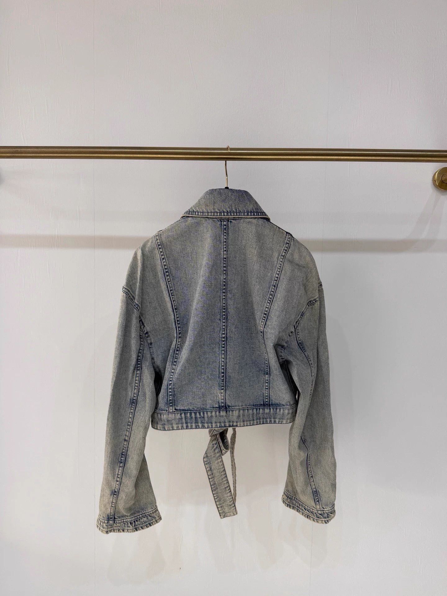 Chanel Chanel 22A Ruffled Blue Denim Jacket Jennie FR34 Size XS / US 0-2 / IT 36-38 - 6 Thumbnail