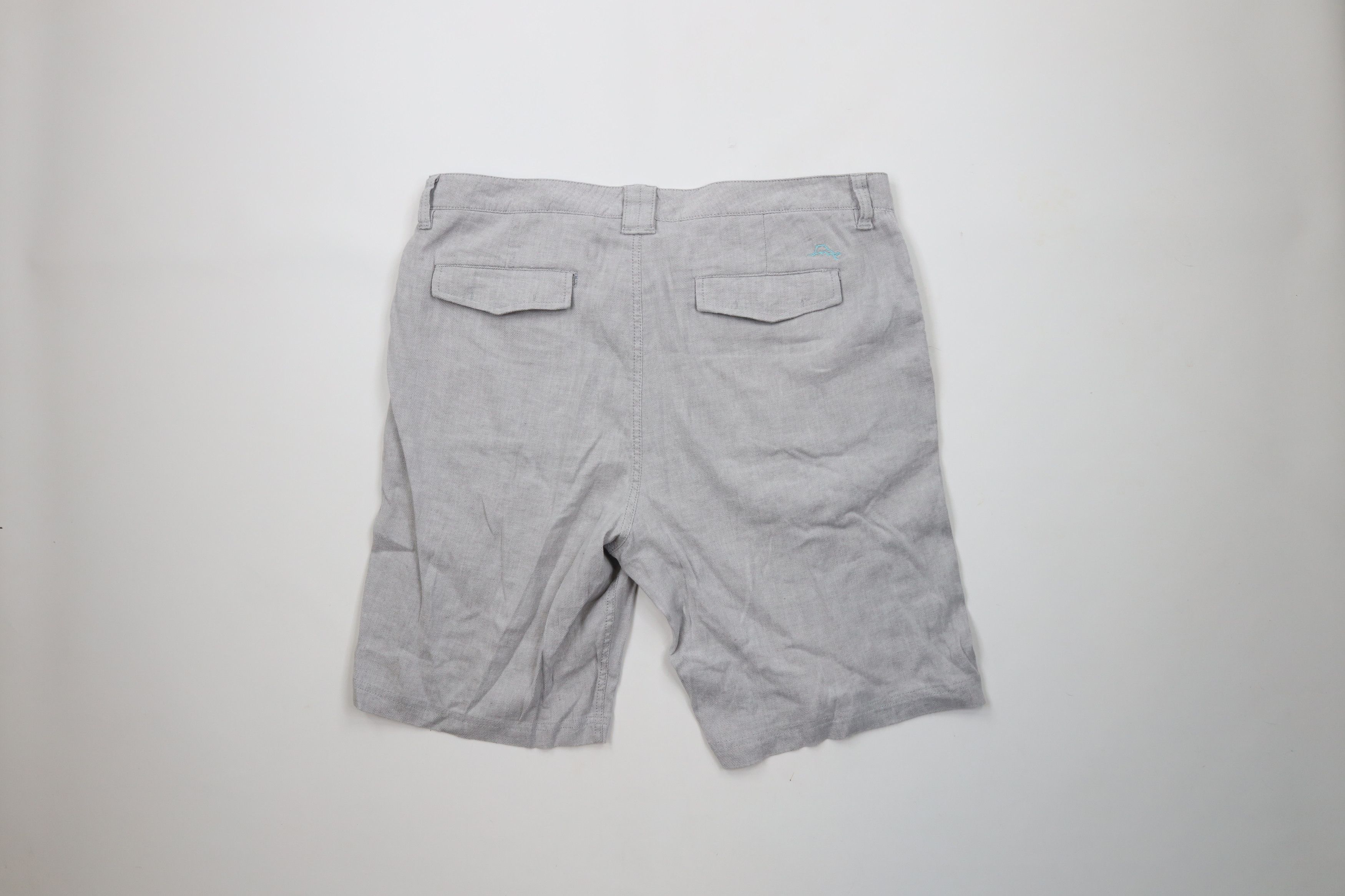 Tommy Bahama × Vintage Vintage Tommy Bahama Linen Blend Flannel Chino Shorts Gray Size US 38 / EU 54 - 5 Thumbnail