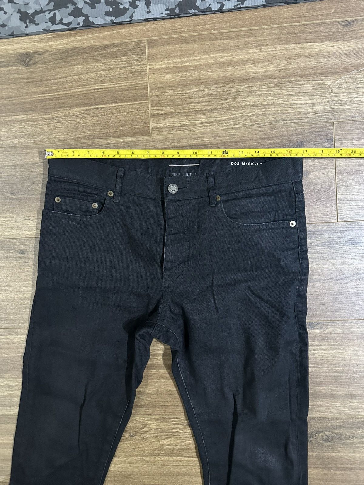 Saint Laurent Paris Saint Laurent D02 black raw cut denim skinny fit Size US 31 - 4 Thumbnail