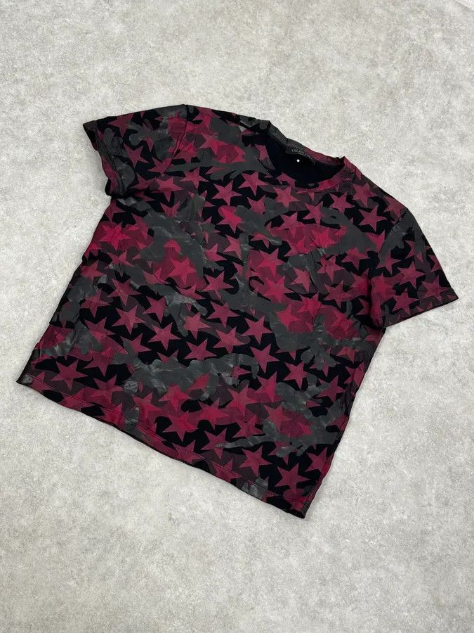 Valentino Valentino Black & Red Star Camo T-Shirt Size US S / EU 44-46 / 1 - 5 Thumbnail