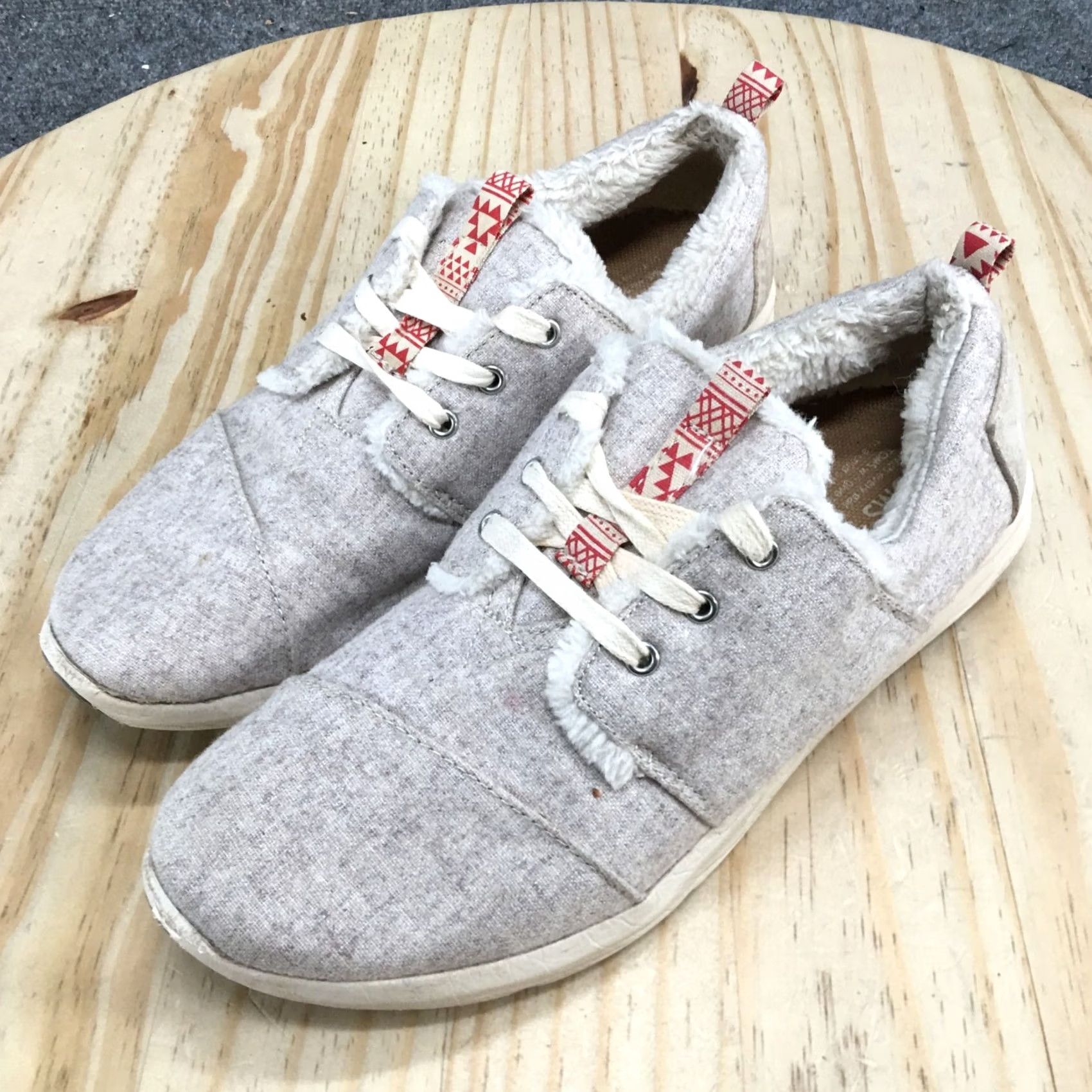 Toms TOMS Shoes Womens 9 Del Rey Sneakers Gray Casual Lace Up Comfort Low Top Flats Size M / US 6-8 / IT 42-44 - 6 Thumbnail