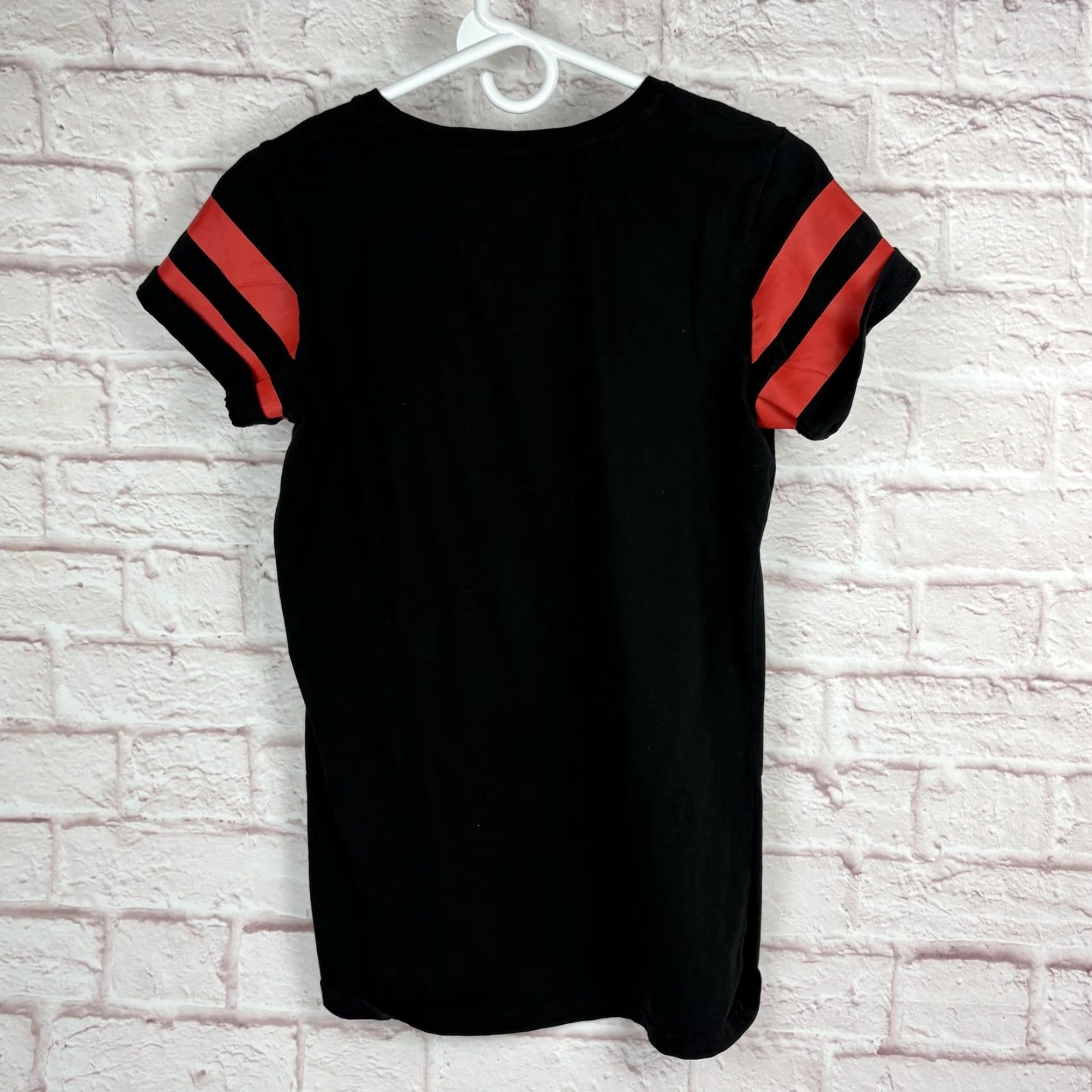 Logo 7 Bacardi Shirt Womens Large Black Striped Sleeve Logo Graphic T-Shirt Tee Size L / US 10 / IT 46 - 2 Thumbnail