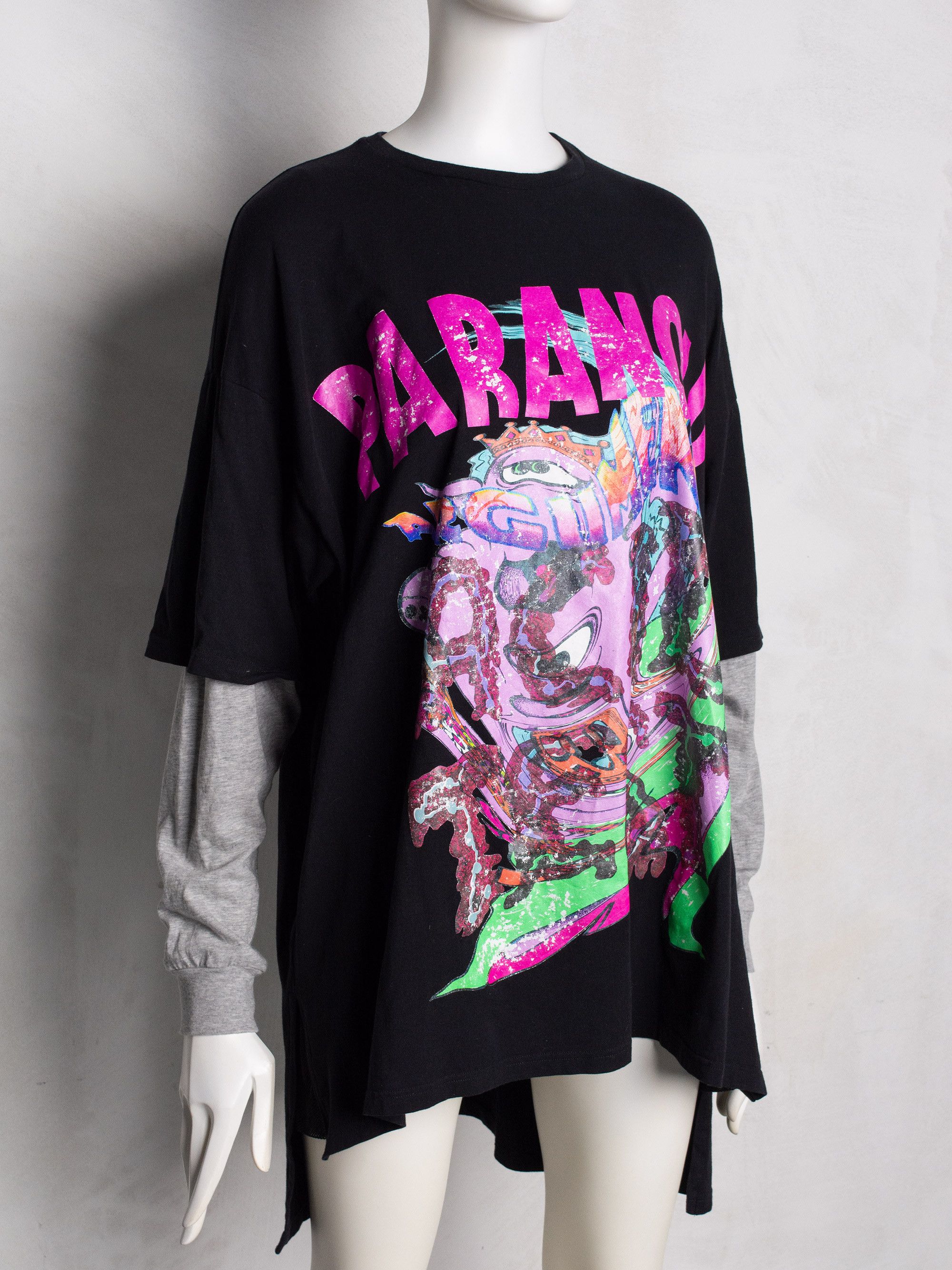 Jeremy Scott Jeremy Scott SS18 "Paranoid" oversized double sleeve t-shirt Size S / US 4 / IT 40 - 2 Thumbnail