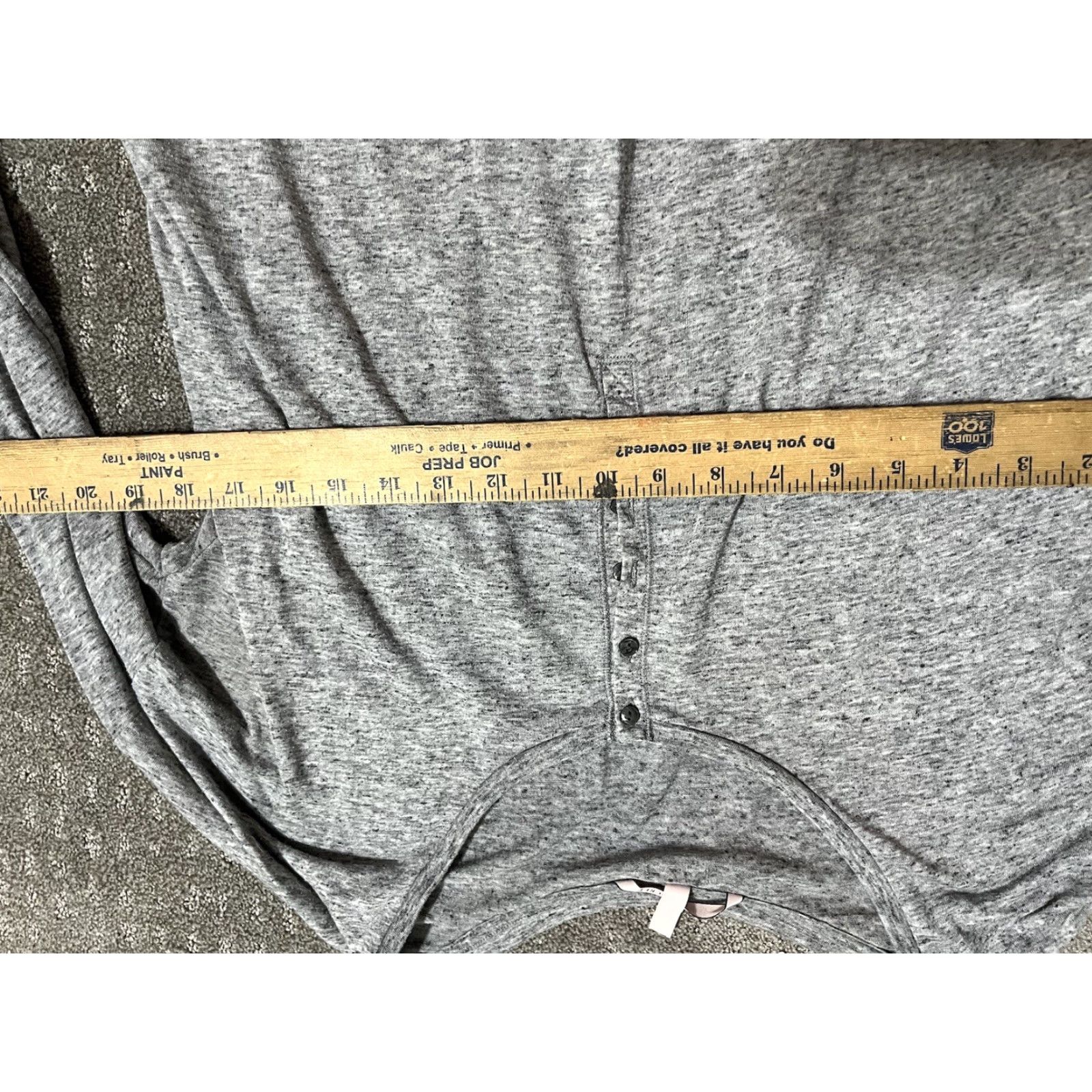 Victoria's Secret VINTAGE Victoria's Secret Shirt Womens Medium Lounge Top Long Sleeve Gray Henley Adult M Gray Relaxed Fit Knit T-Shirt 90s Love Theme Womens Size M / US 6-8 / IT 42-44 - 4 Thumbnail