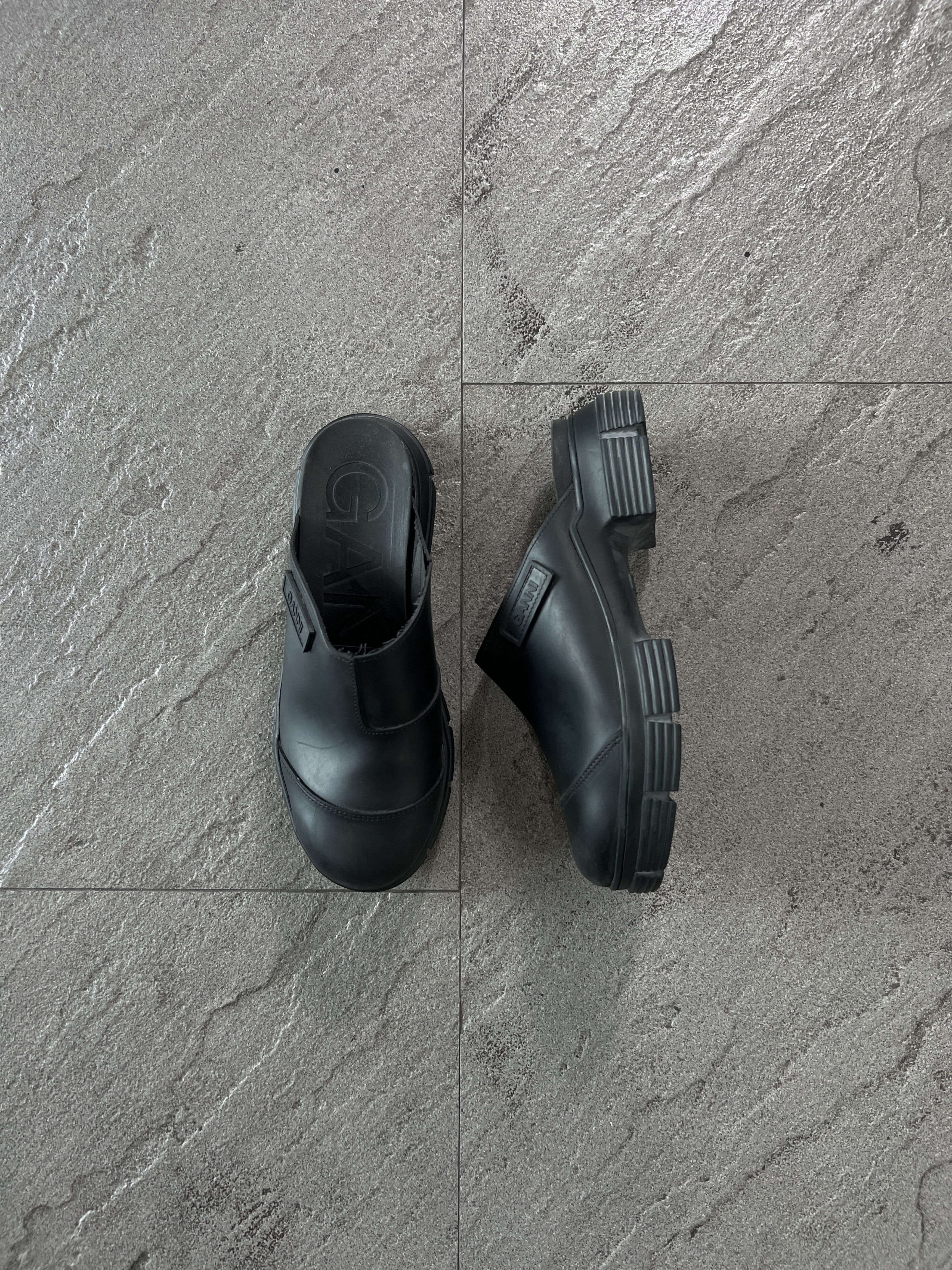 Ganni GANNI Chunky Rubber Mule Clogs Black EU38 Made in Portugal Size US 8 / IT 38 - 1 Thumbnail