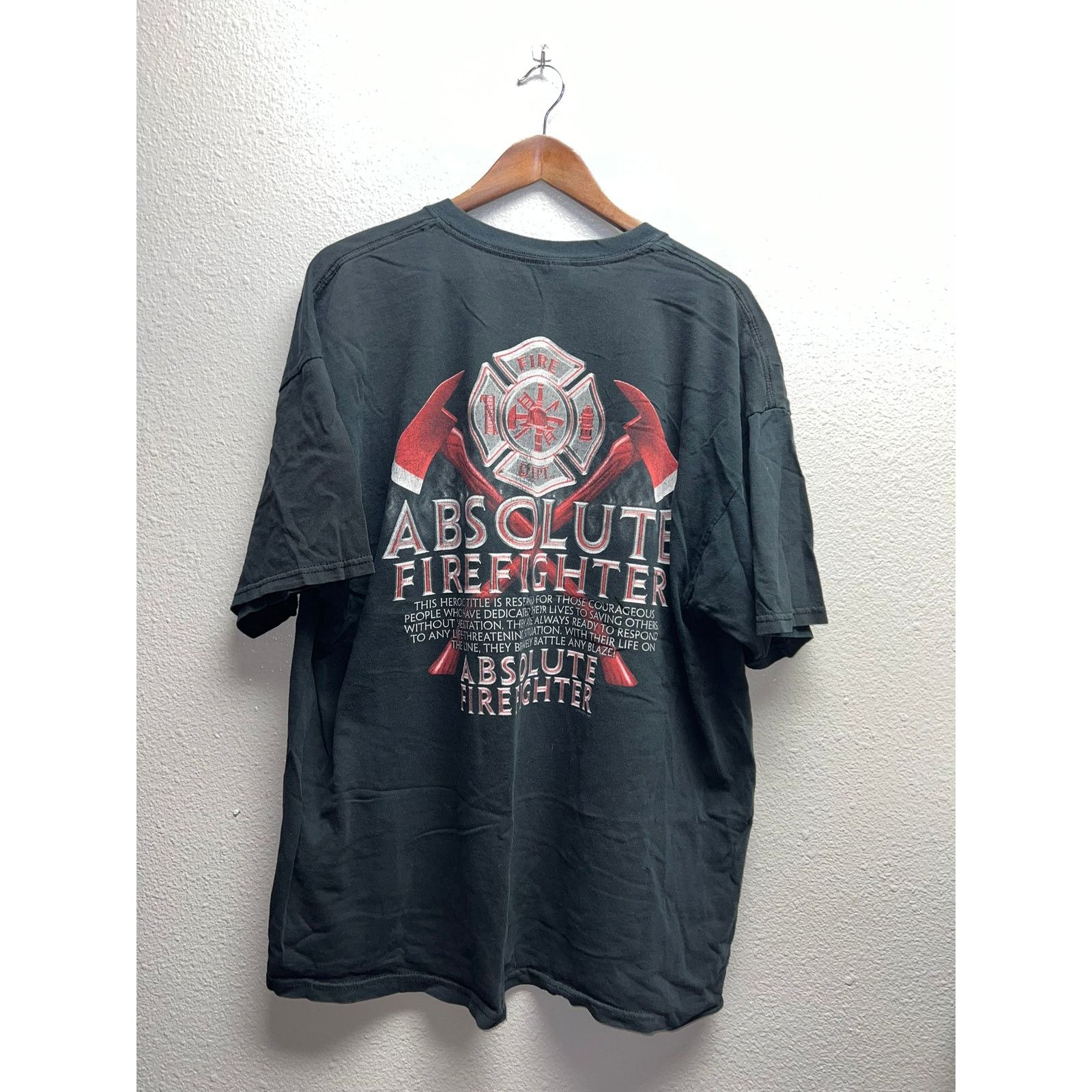 Gildan Vintage Absolute Firefighter Shirt Fire Fighter Tee 2XL Size US XXL / EU 58 / 5 - 1 Thumbnail