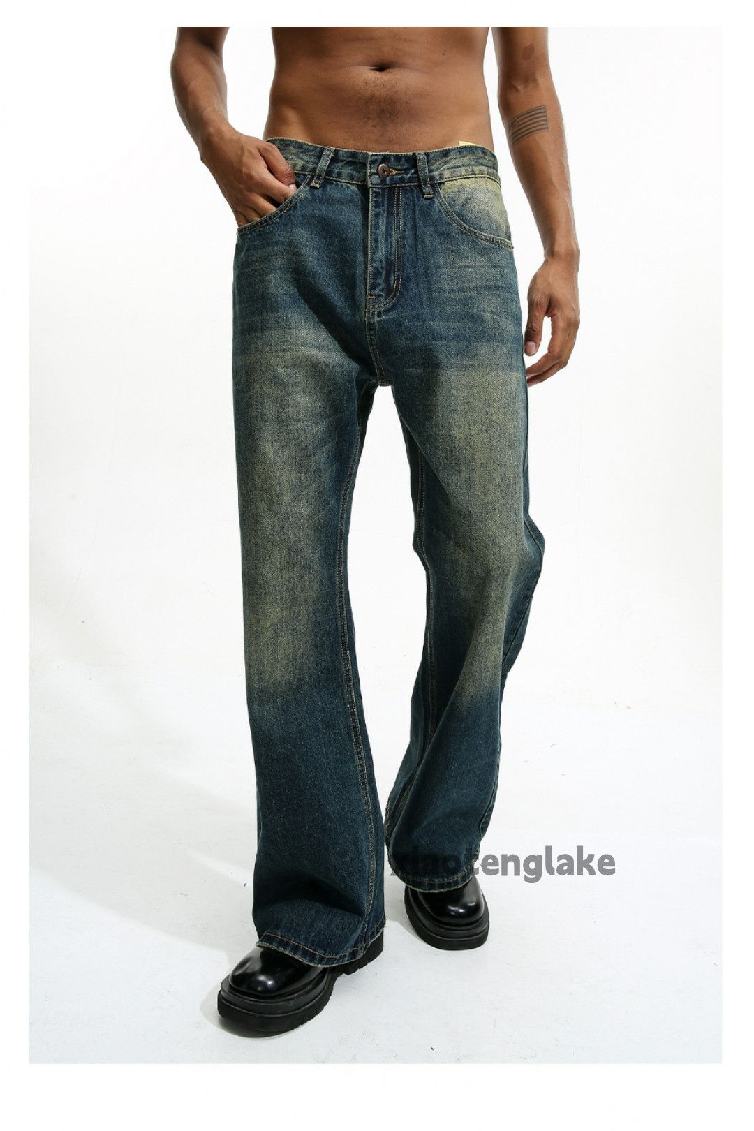 Jean × Vintage washed faded cleanfit yuppie y2k bootcut flared jeans Size US 28 / EU 44 - 3 Thumbnail