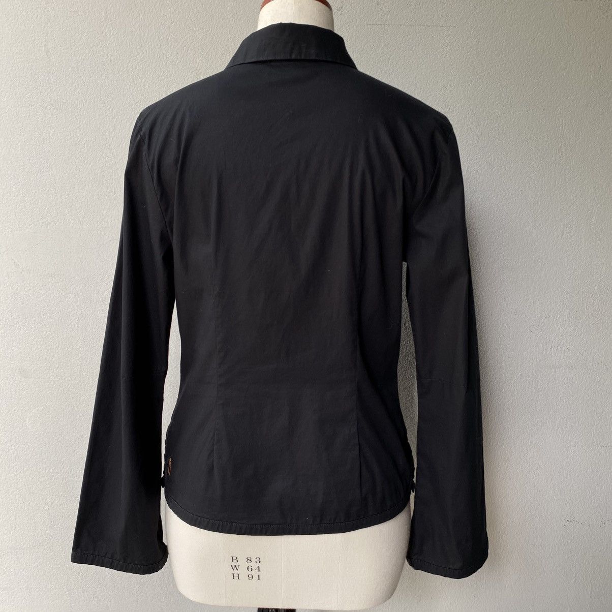 Cop Copine COP. COPINE Black Zip-Collar Blouse Size XS / US 0-2 / IT 36-38 - 2 Thumbnail