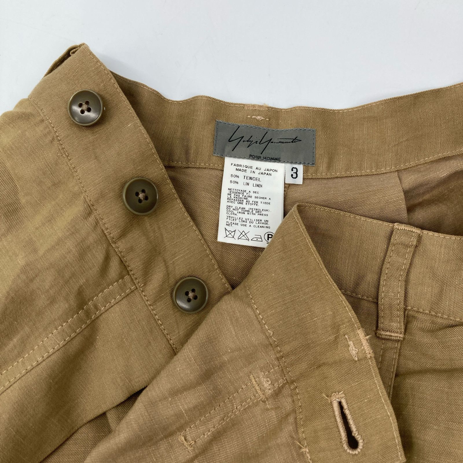 Yohji Yamamoto Yohji Yamamoto Pour Homme pleated cropped trousers Size US 30 / EU 46 - 4 Thumbnail